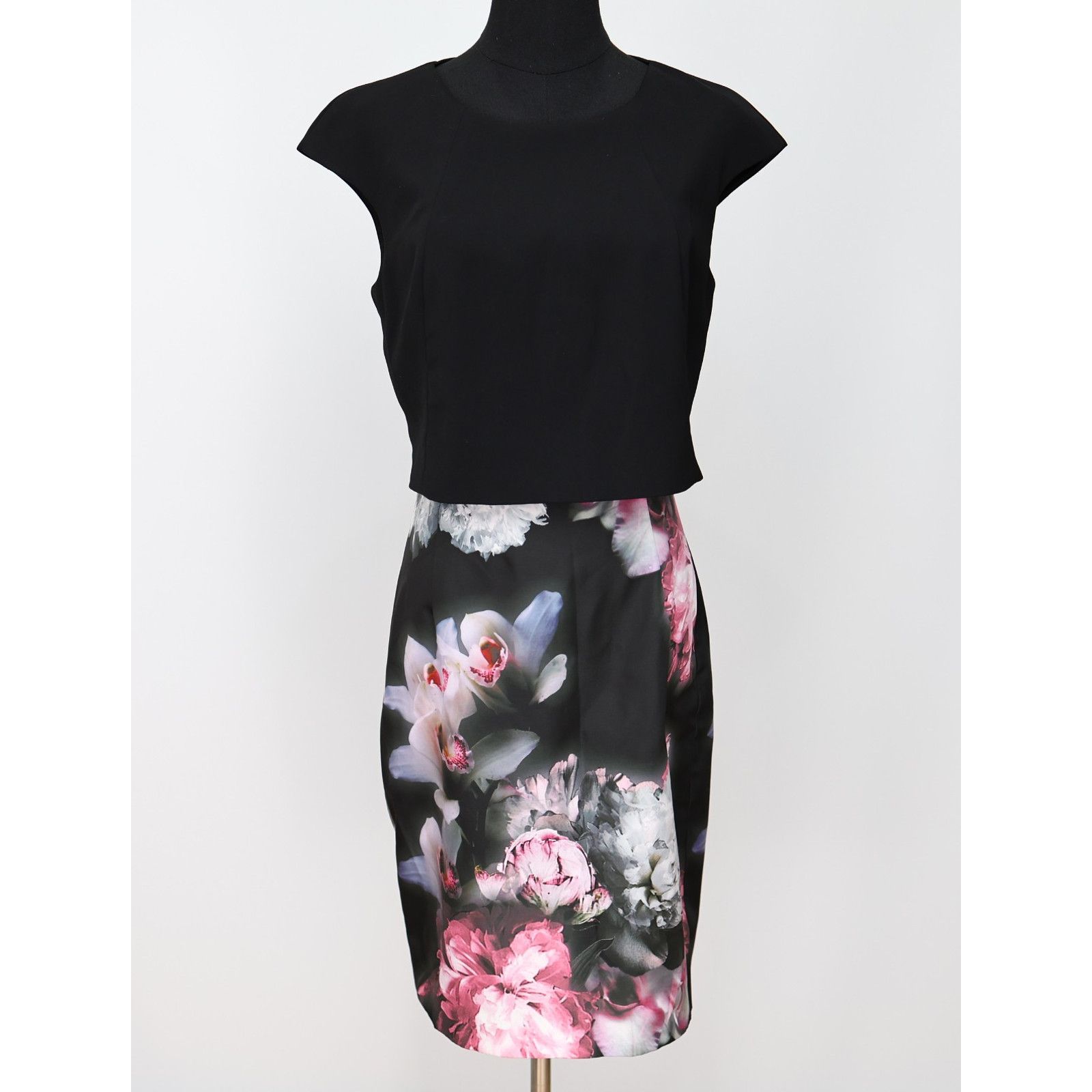 Ted Baker TED BAKER Black W Ethereal Posie Print Skirt Dress Size 2 Size XS / US 0-2 / IT 36-38 - 2 Thumbnail