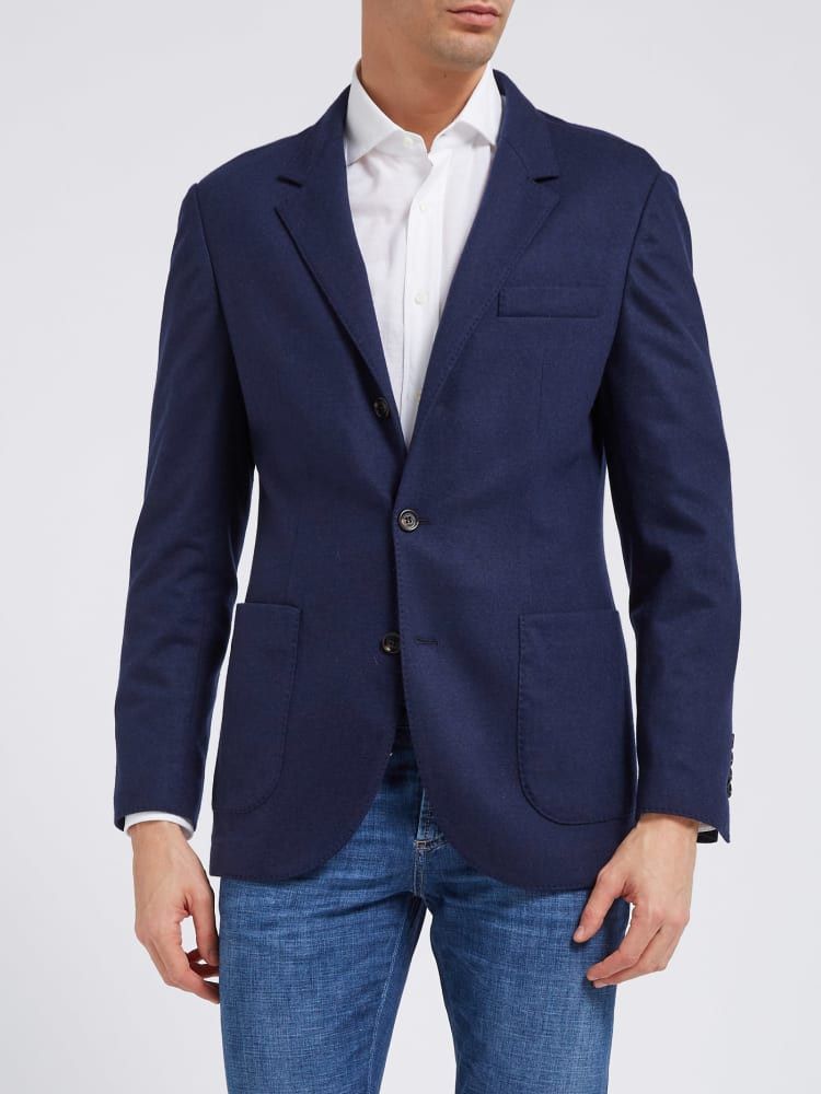 Brunello Cucinelli o1w1db10924 Cashmere Suit-Type Jacket in Navy Size US M / EU 48-50 / 2 - 1 Preview