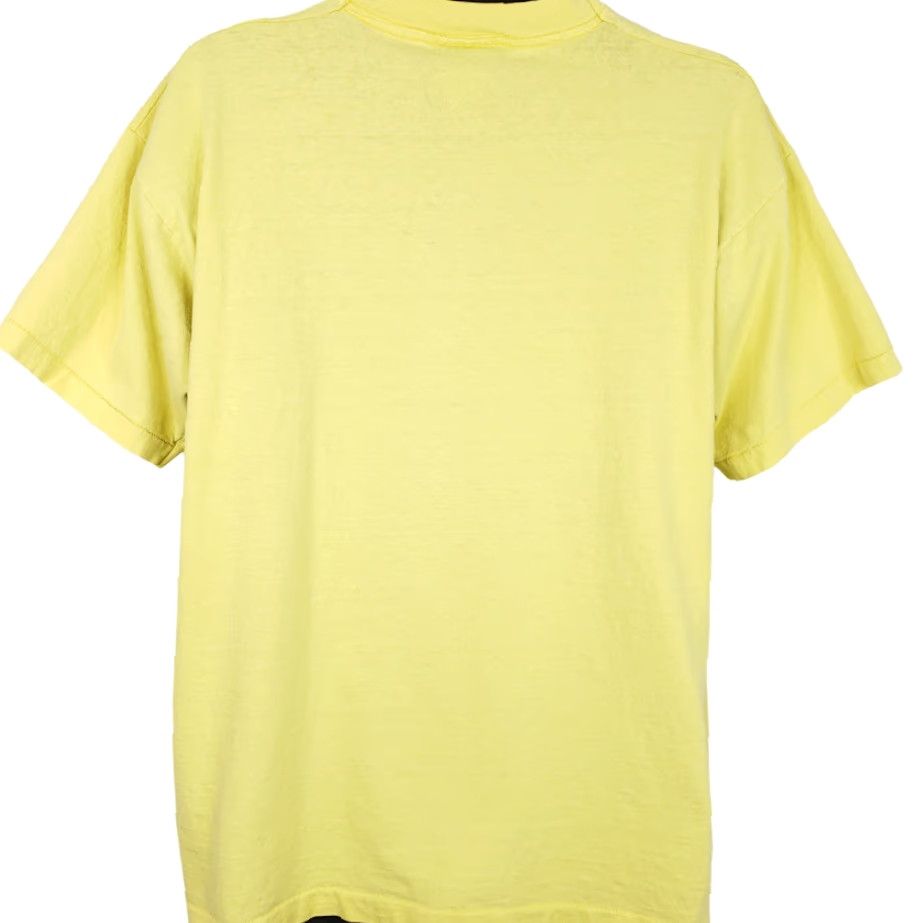 Fruit Of The Loom VINTAGE Da Boogieman T Shirt Mens XL 80s KIMN AM 95 Denver Made In USA Fruit of the Loom Rock Music Yellow Cotton Crew Neck Short Sleeve Size US XL / EU 56 / 4 - 5 Thumbnail