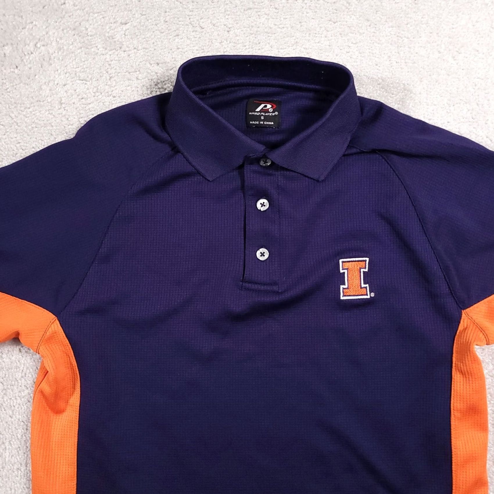 Pro Player Pro Player P2 Polo Shirt University Of Illinois Fighting Illini Blue Orange Mens Size US S / EU 44-46 / 1 - 3 Thumbnail