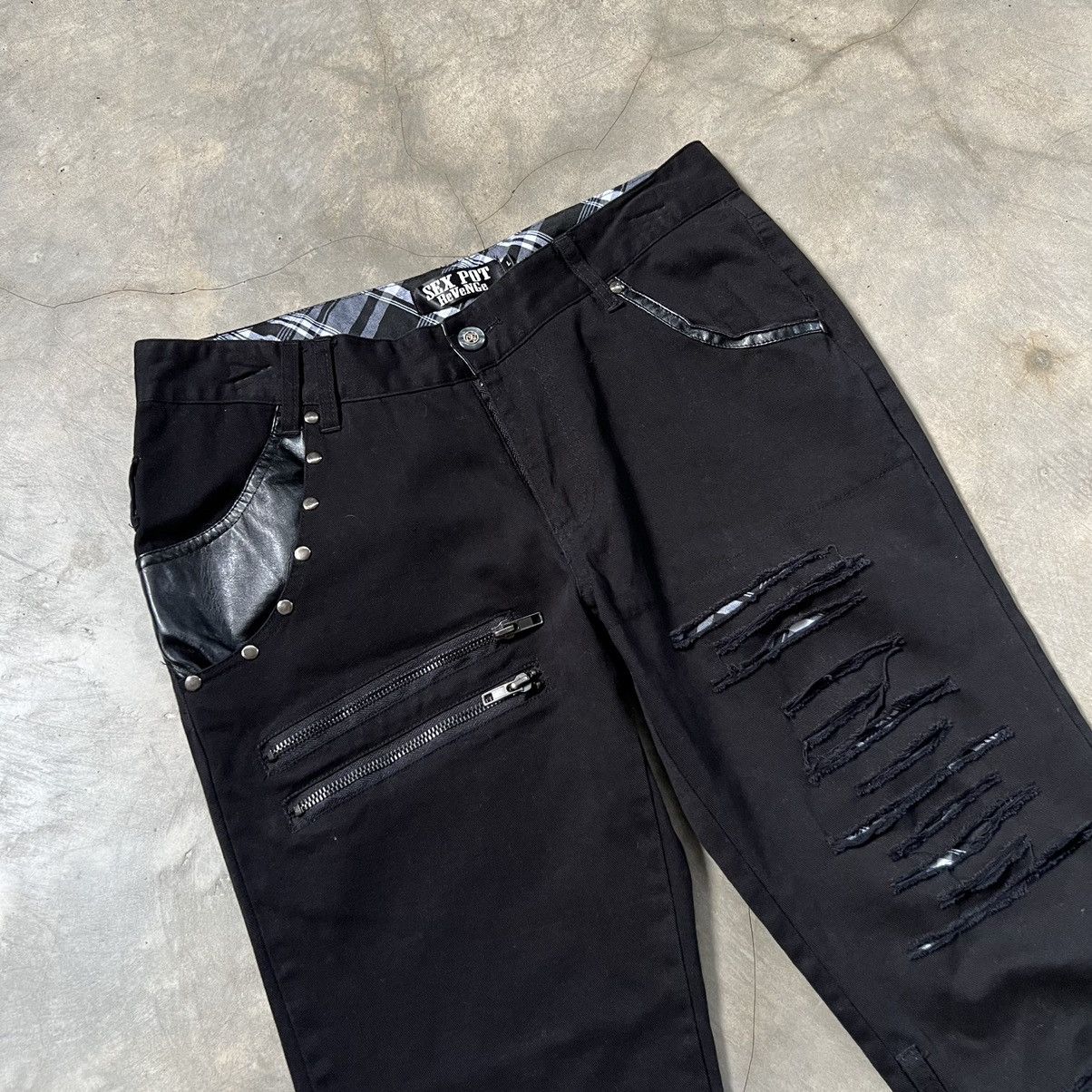 KMRii 2000s Sex Pot Revenge Punk Style Pocket Flared Pants Size US 31 - 3 Thumbnail
