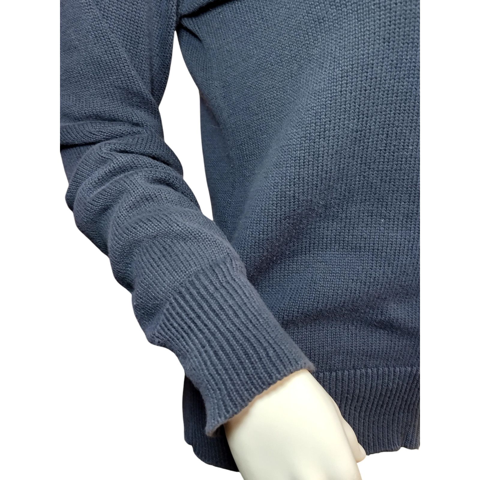 Ann Taylor Ann Taylor Womens High Neck Wool Knit Cardigan Blue Sz Sm Size S / US 4 / IT 40 - 7 Thumbnail