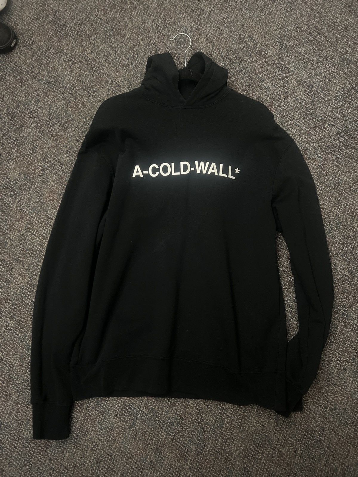 image of A Cold Wall Logo Hoodie in Black, Men's (Size Large)