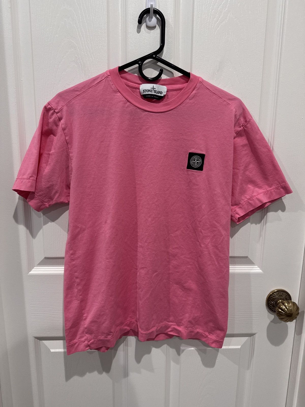 Stone Island Stone Island Mens Pink Patch Program Tee Size M Medium Size US M / EU 48-50 / 2 - 1 Thumbnail