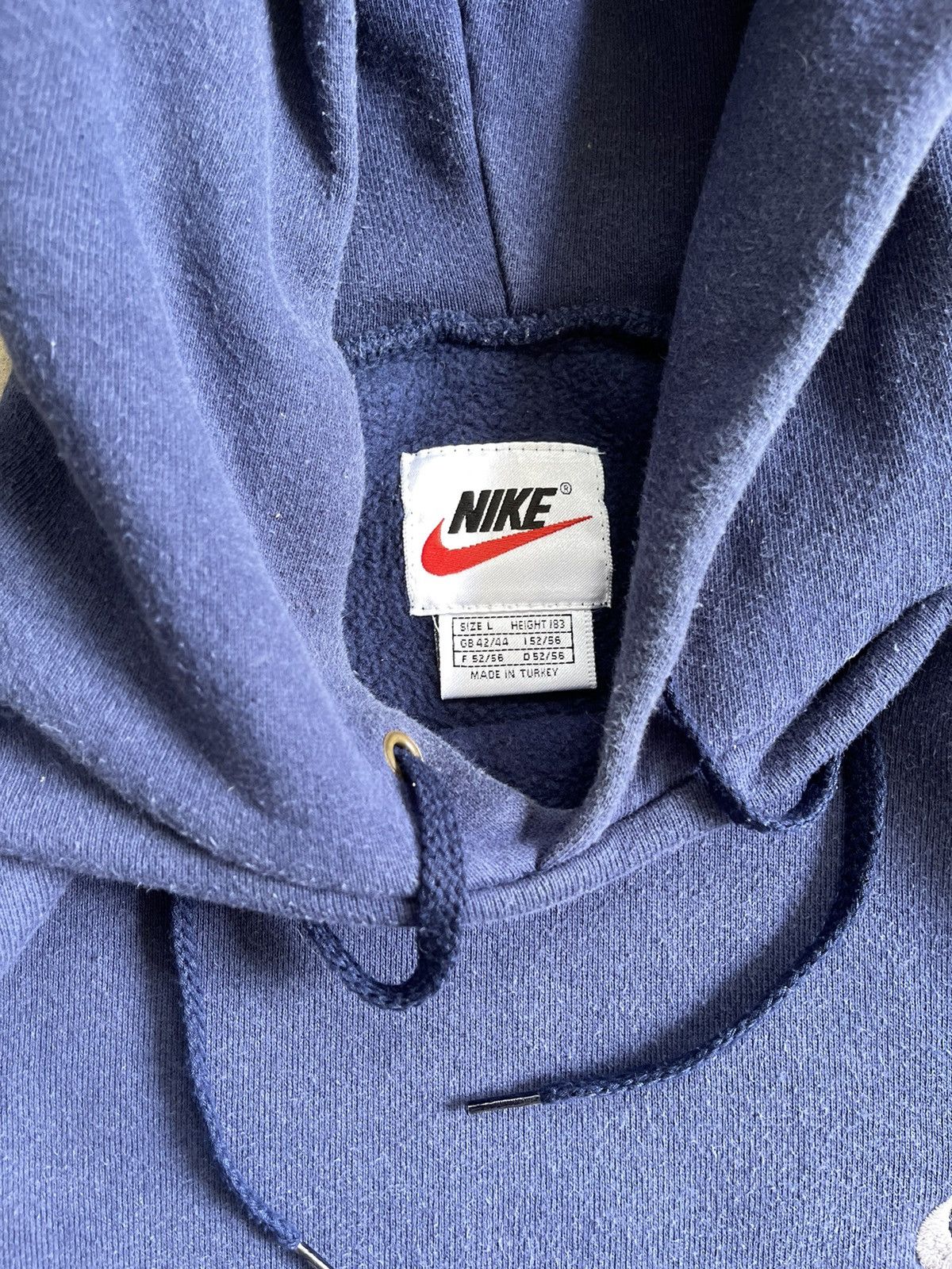 Nike 90's Vintage Nike Washed Hoodie Embroidered Logo White Tag Size US L / EU 52-54 / 3 - 5 Thumbnail