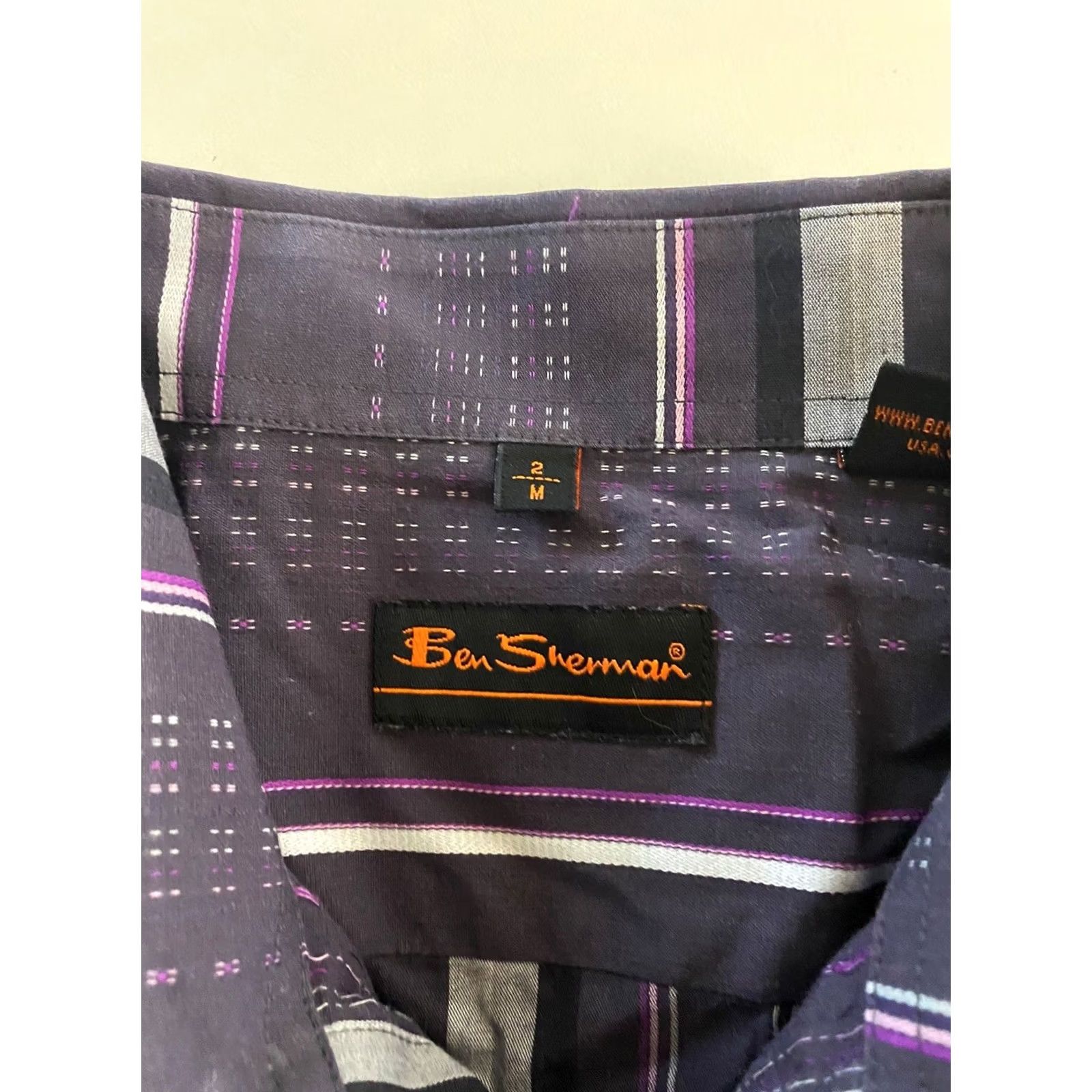 Ben Sherman Ben Sherman London Stripe Sticthed LONG SLEEVE SHIRT Medium Slim Men Multicolor Button-Up Size US M / EU 48-50 / 2 - 5 Thumbnail
