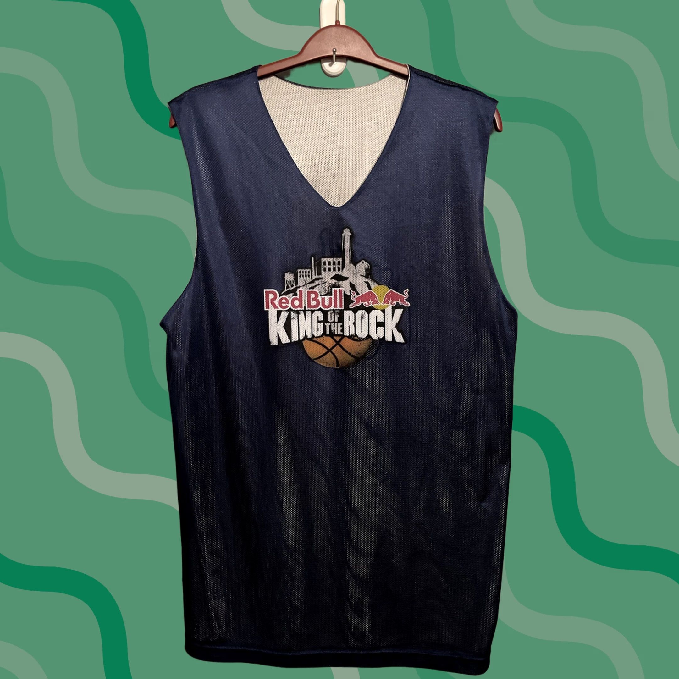Vintage Red Bull King Of The Rock Reversible Jersey - XL Silver Blue Athletic Wear - Mens Size Size US XL / EU 56 / 4 - 1 Thumbnail