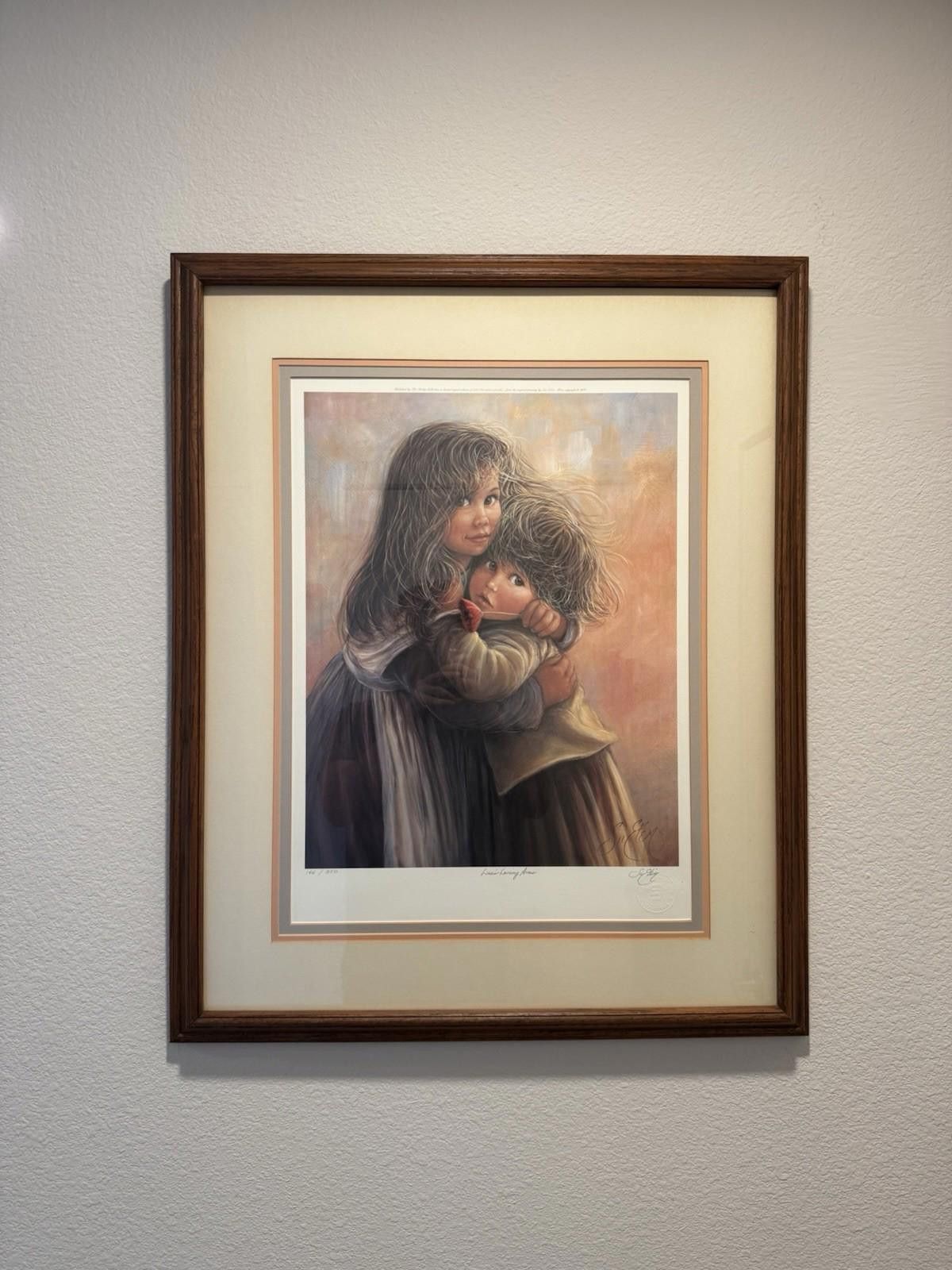 Other Sue Etem Lisa's Loving Arms Signed Lithograph 144/350 Framed Size ONE SIZE - 1 Thumbnail