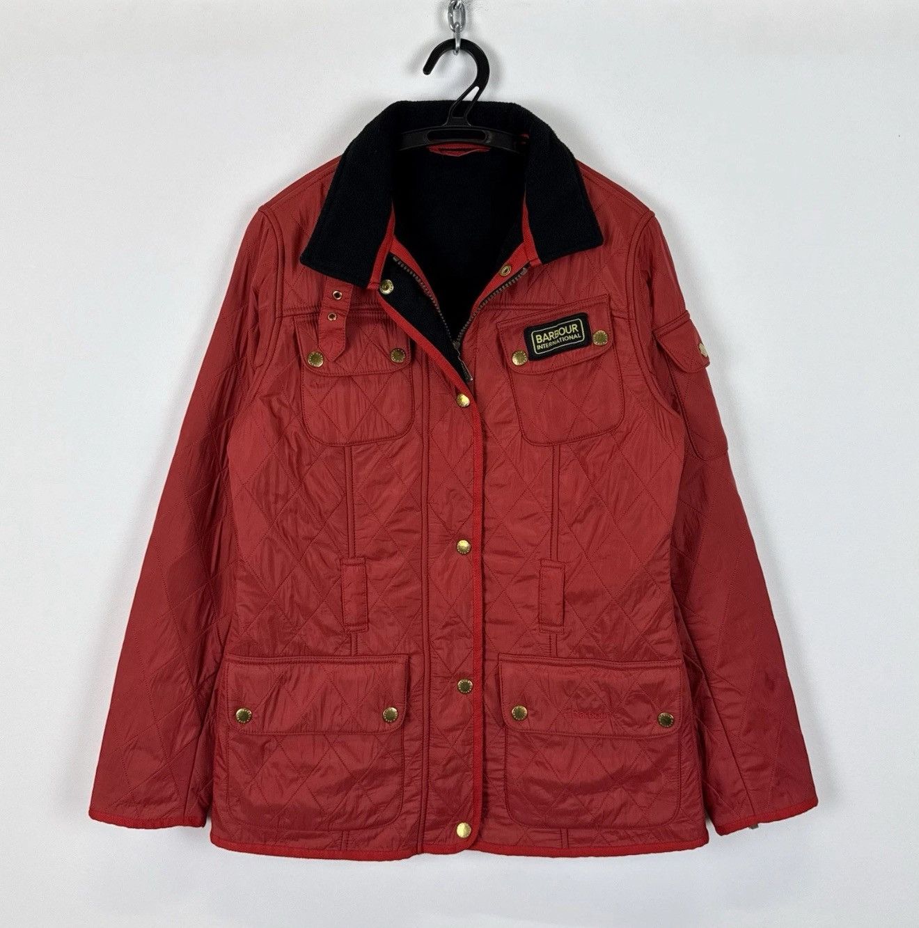 Barbour Barbour International Quilted Full Zip Jacket Women’s Red Size M / US 6-8 / IT 42-44 - 1 Thumbnail