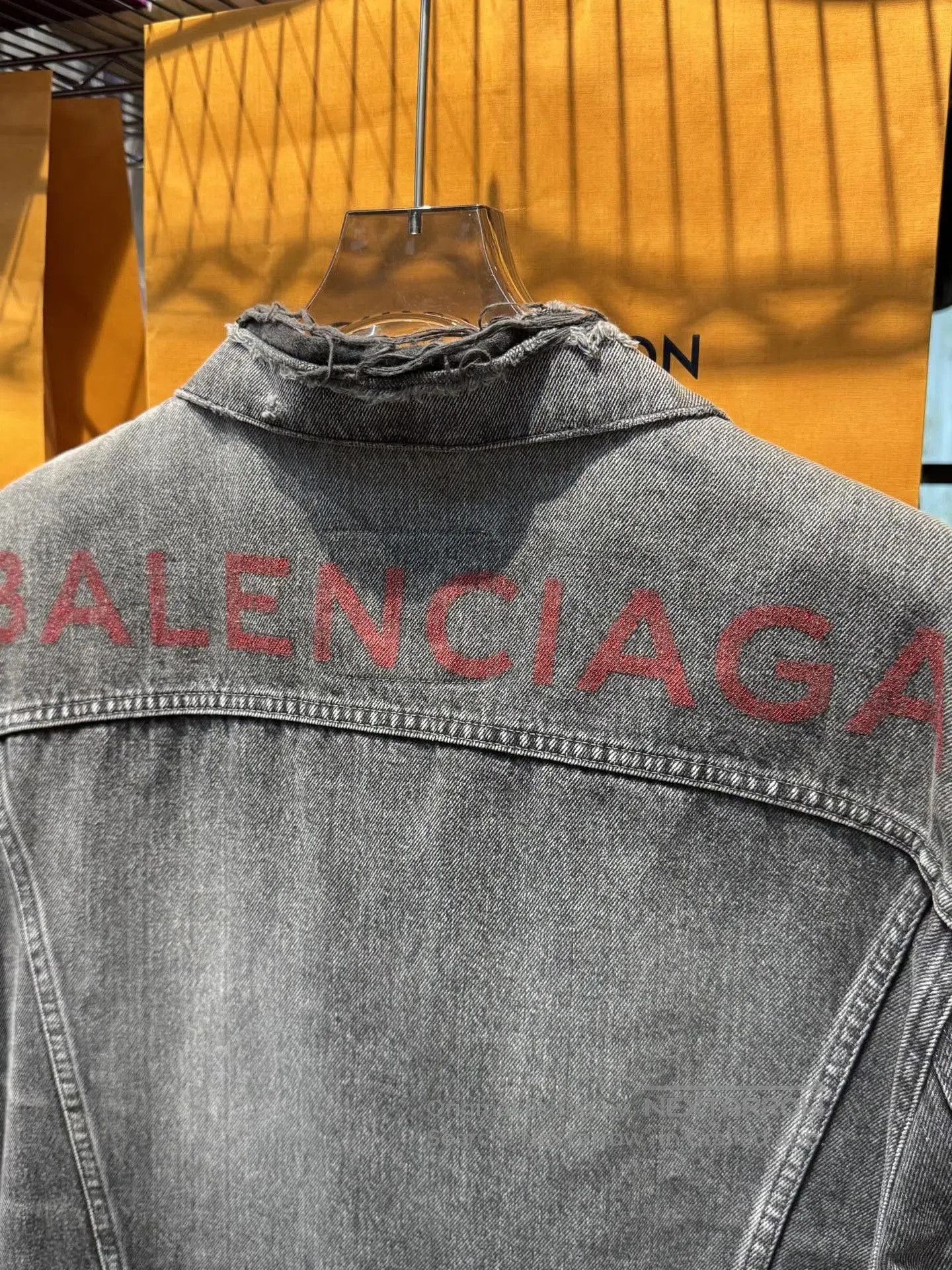 Balenciaga Balenciaga Distressed Washed Denim Jacket. Size US S / EU 44-46 / 1 - 5 Thumbnail