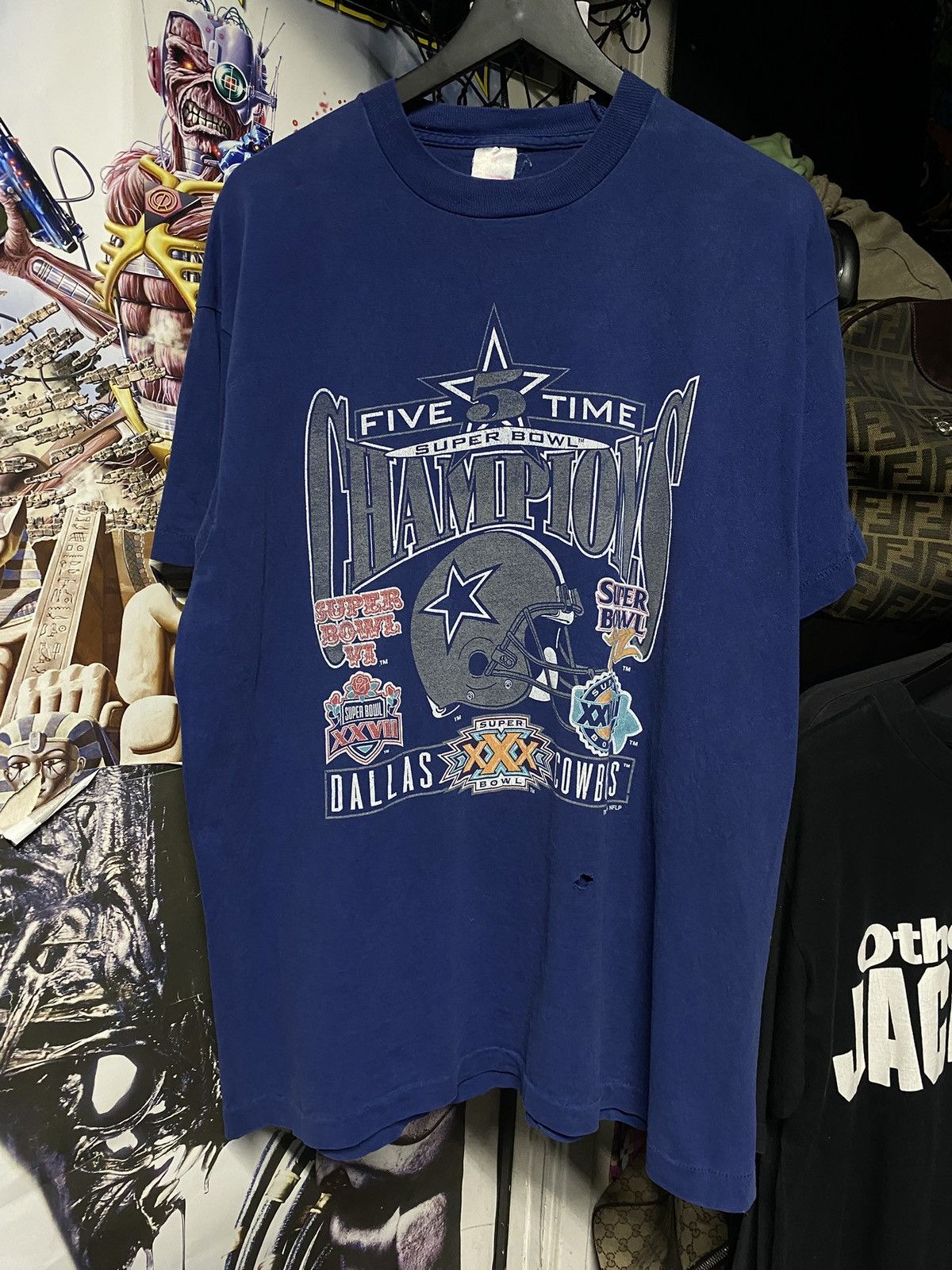 Vintage Vintage 90’s Dallas Cowboys Super Bowl Champs T-Shirt XLarge Size US XL / EU 56 / 4 - 6 Thumbnail