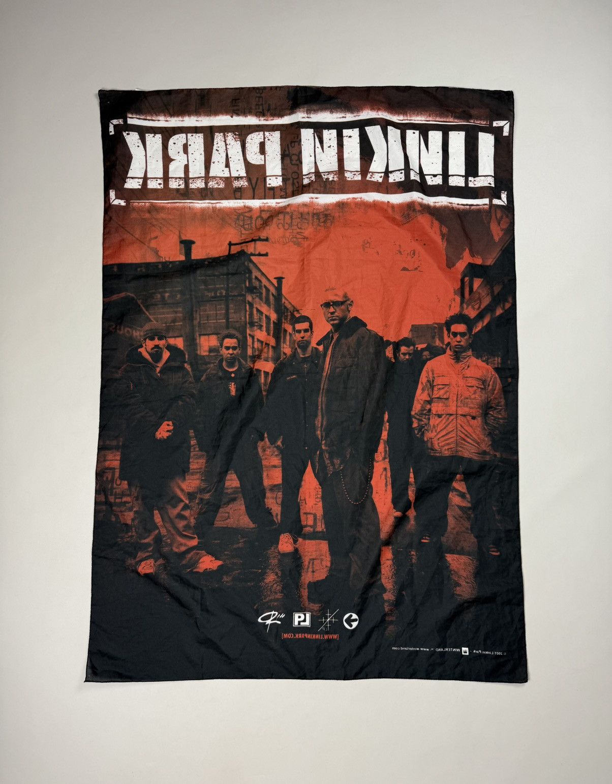 Band Tees × Vintage Linkin Park Vintage 2001 Hybrid Theory Flag Stoffposter VTG Size ONE SIZE - 11 Thumbnail