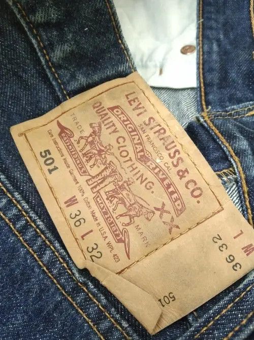 Levi's × Vintage 90s Vintage Levis 501 Made In USA Distressed Jeans 34x32 Size US 34 / EU 50 - 3 Thumbnail