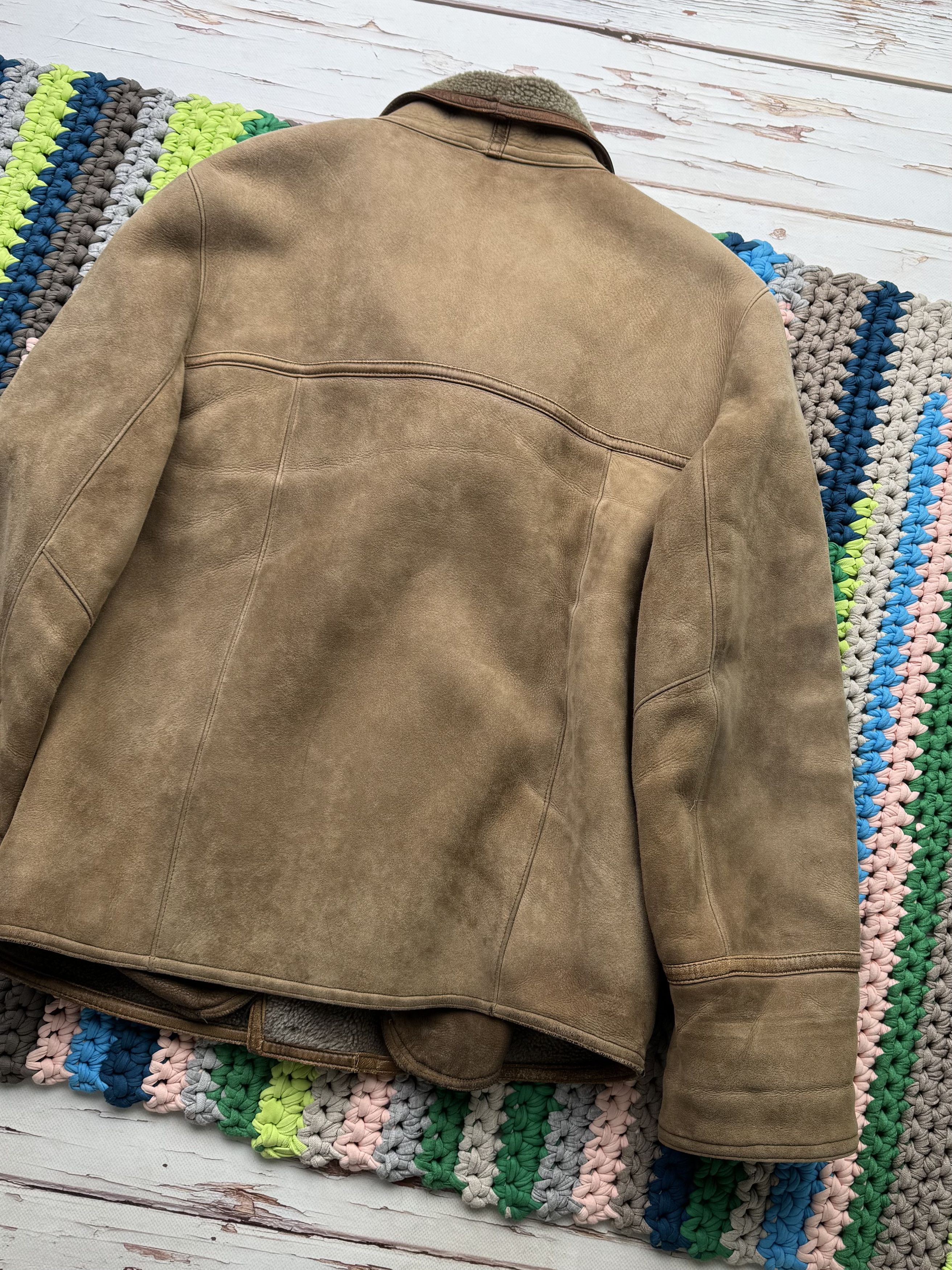 Japanese Brand Vintage Real Sheepskin Asymmetry Jacket (ET1)(D15) Size US M / EU 48-50 / 2 - 11 Thumbnail