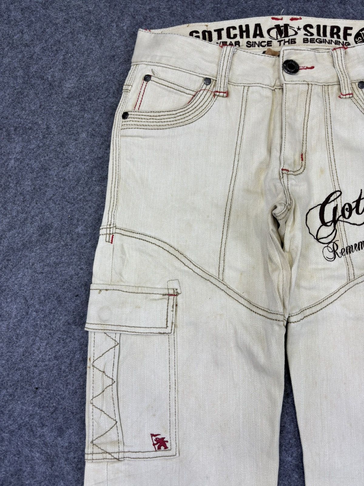 Gotcha 💥Vintage💥 Surf Style Gotcha Stretchable Cargo Pant F697 Size US 31 - 4 Thumbnail