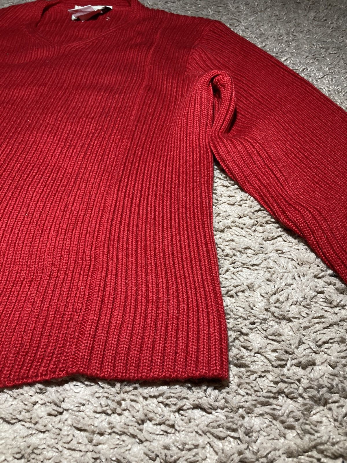 Dirk Bikkembergs AW95 Dirk Bikkembergs Knit V-Neck 1 Number Cut Out Wool Size US M / EU 48-50 / 2 - 6 Thumbnail
