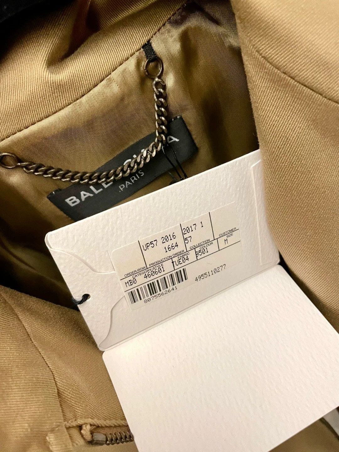 Balenciaga BALENCIAGA 17SS shoulder pad khaki box jacket men's M Size US M / EU 48-50 / 2 - 7 Thumbnail