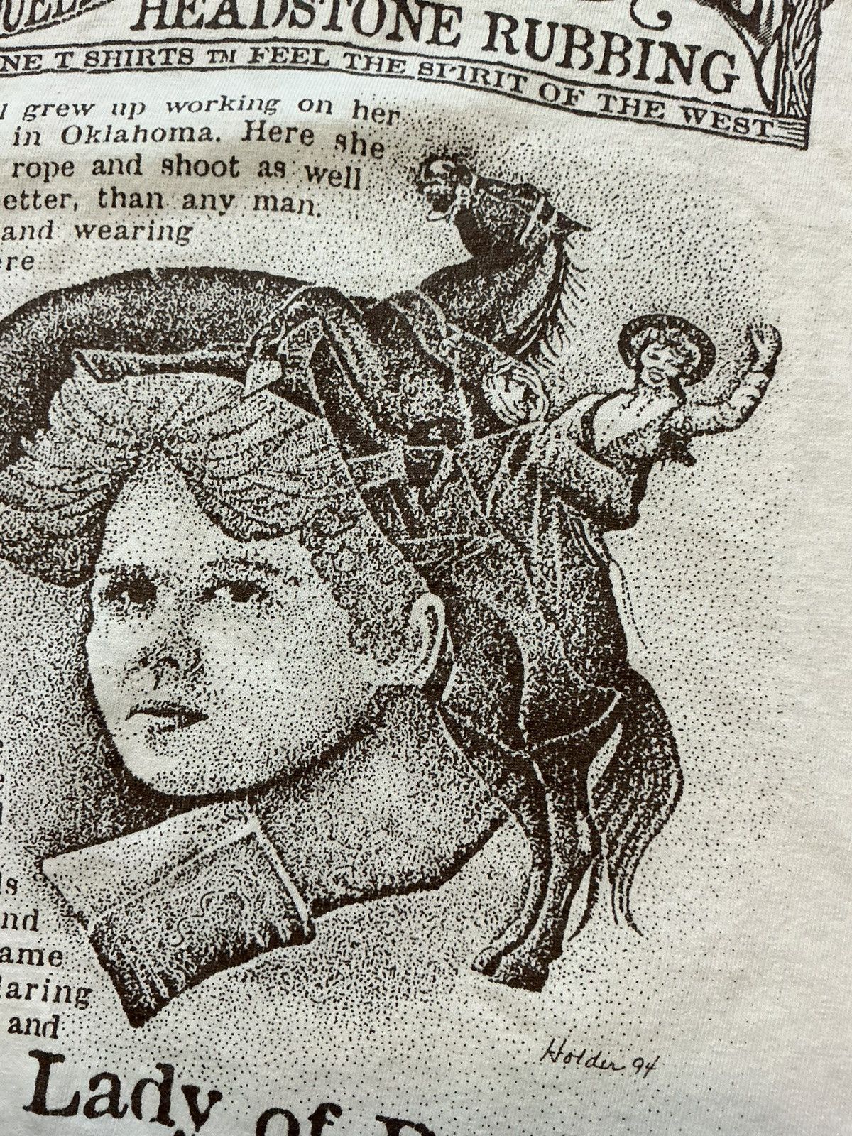 Vintage Vintage Lucille Mulhall Cowgirl Wild West Rodeo Queen TShirt Size US L / EU 52-54 / 3 - 7 Thumbnail