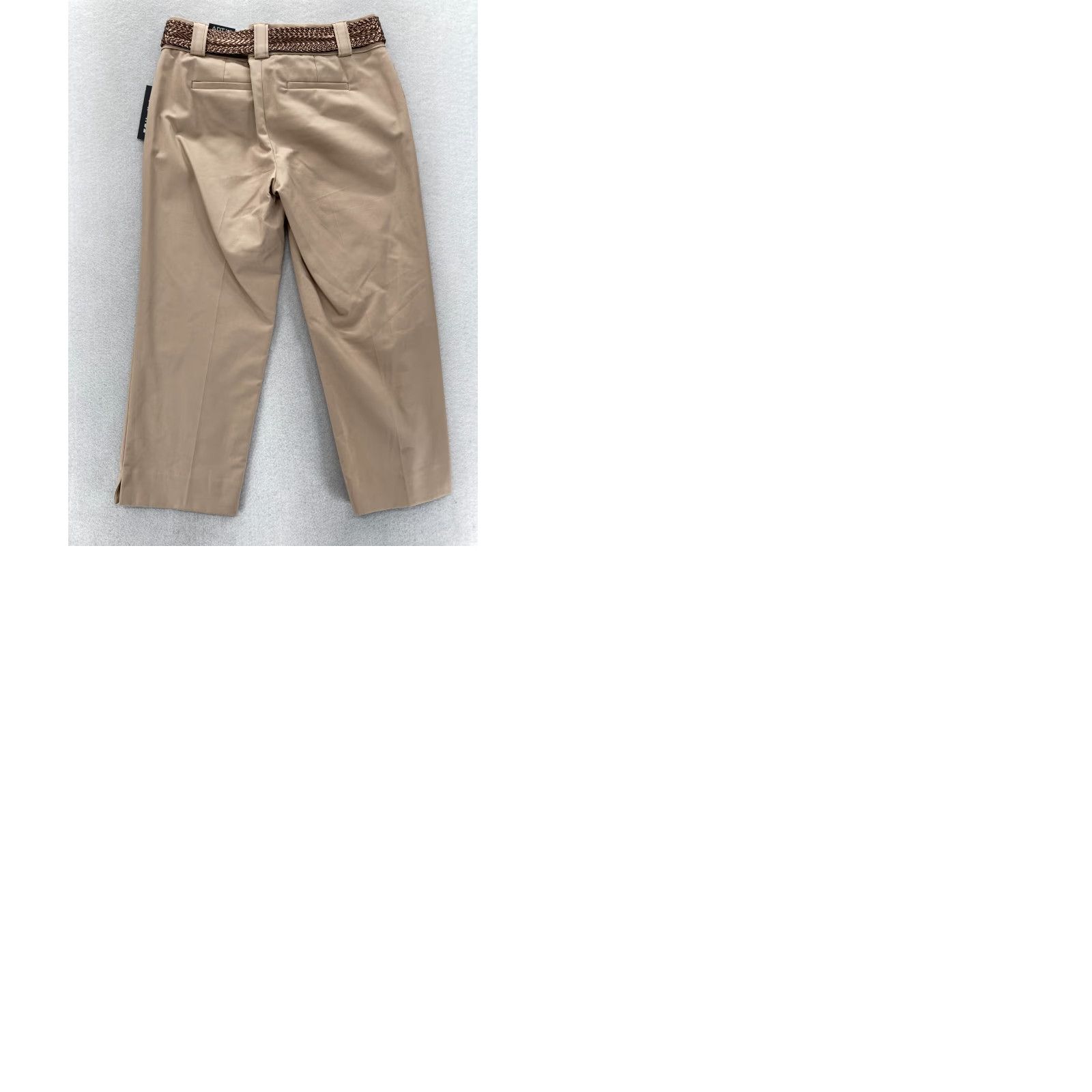 Apt. 9 Apt. 9 Maxwell Capri Pants Women's 4 Beige Stretch Mid Rise Straight Belted NWT Pants Size 26" / US 2 / IT 38 - 9 Thumbnail