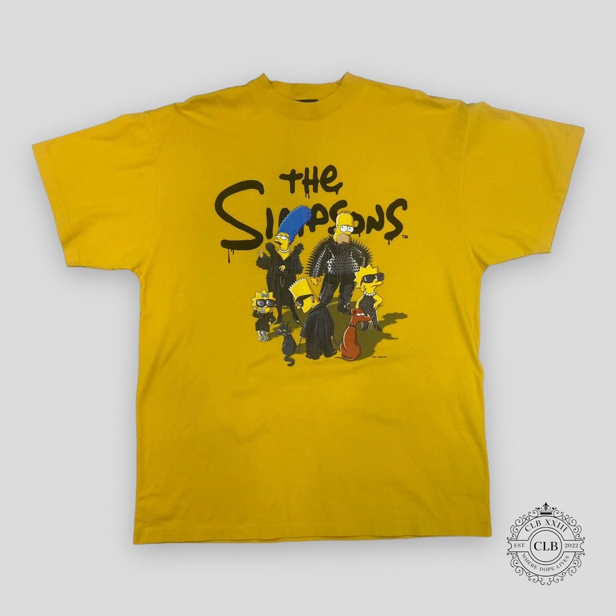 image of Balenciaga 'the Simpsons' Oversized Tee - Yellow, Men's (Size XL)