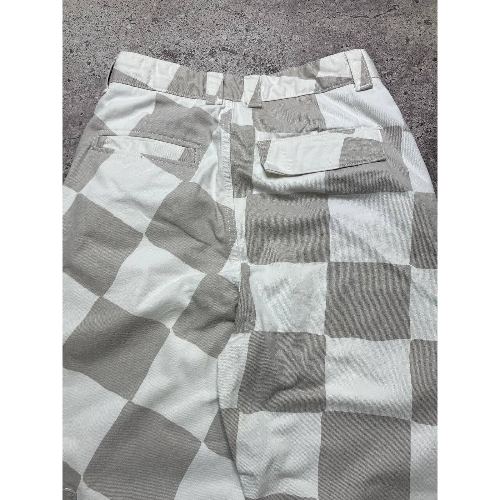 Bershka Vintage Bershka Checkered Cargo Pants Baggy Y2K Streetwear Size 29" - 6 Thumbnail