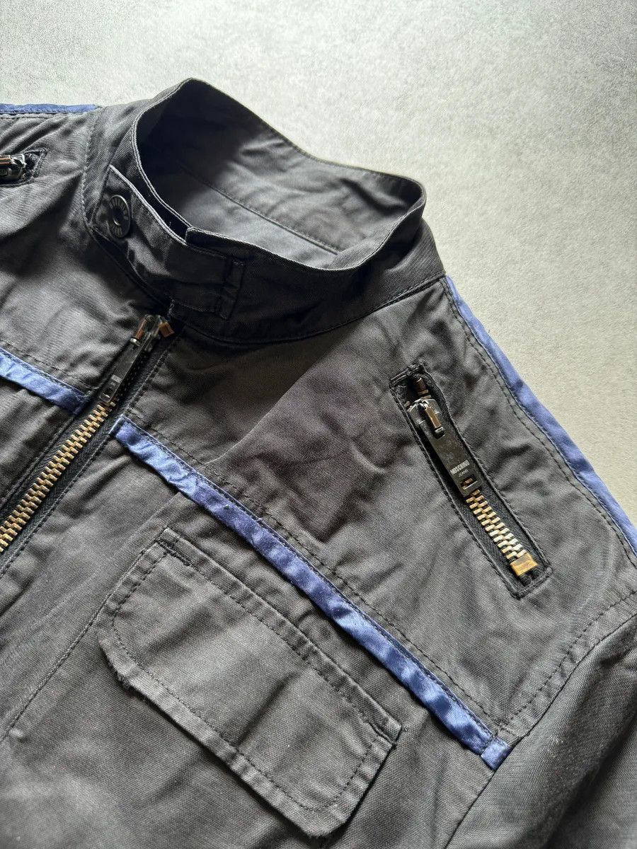 2000s Moschino Black Light Racing Utility Jacket