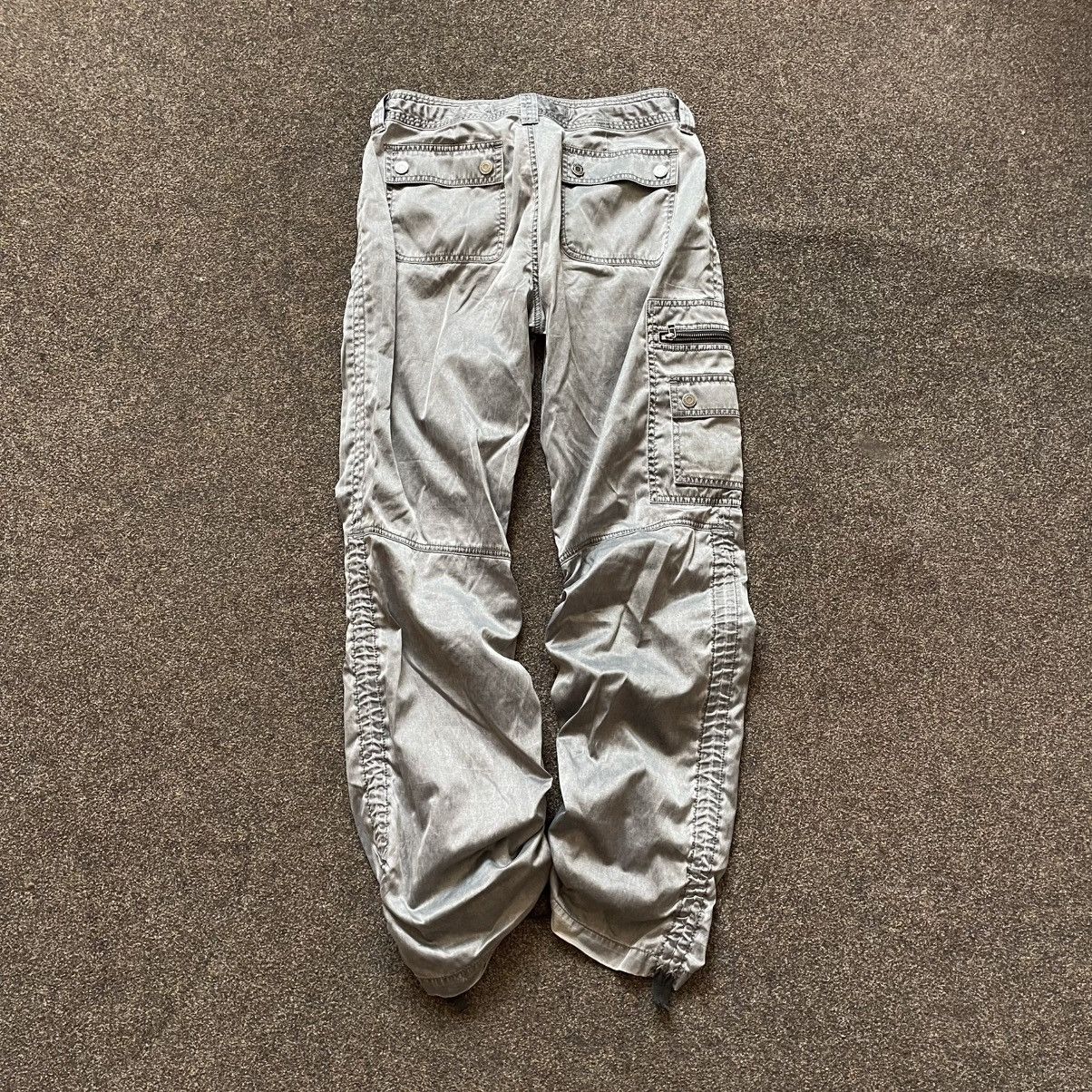 Vintage Vintage Y2K Baggy Cargo Pants Distressed Streetwear Logo 33 Size 33" - 4 Thumbnail