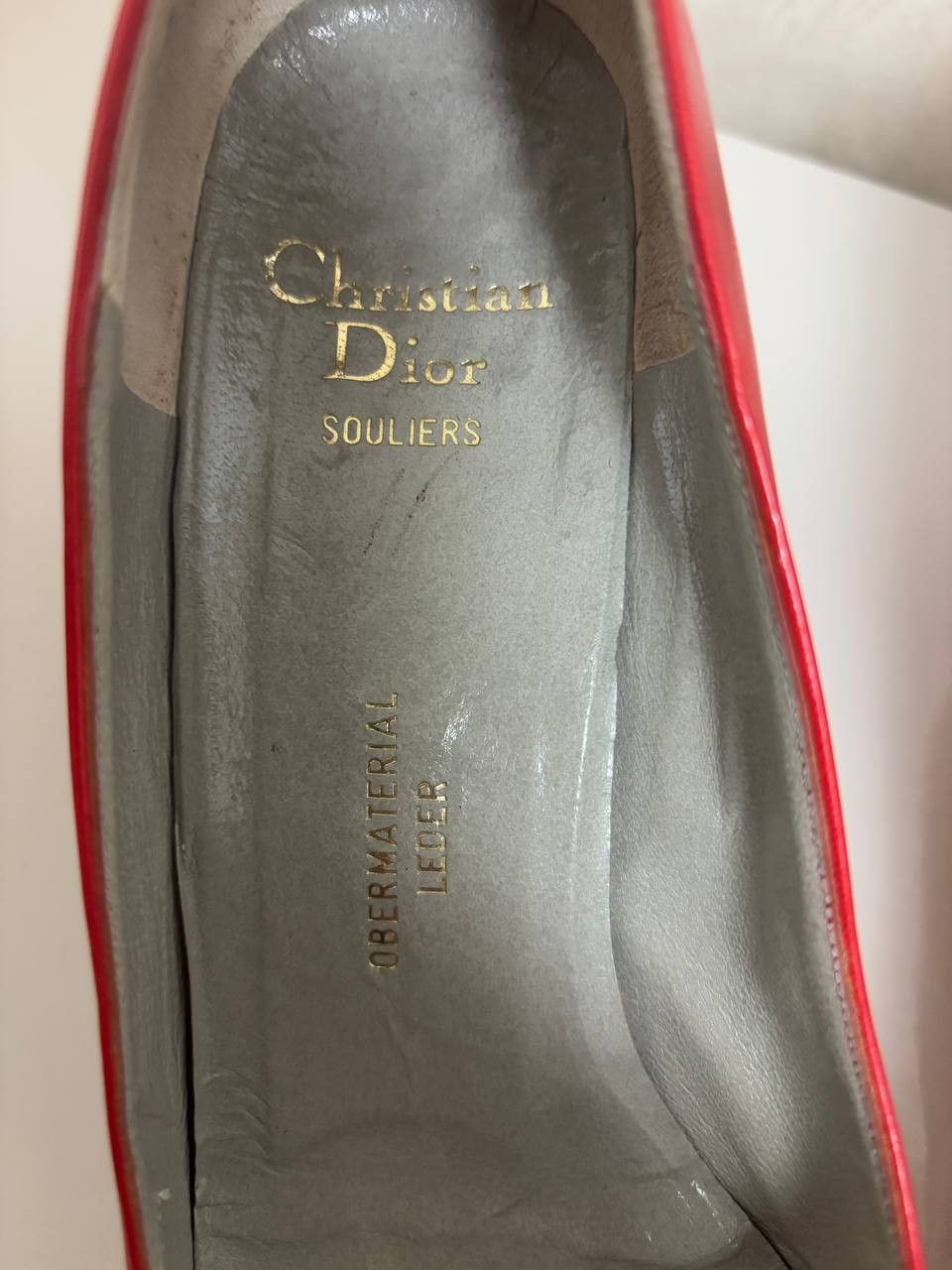 Christian Dior Monsieur Christian Dior Vintage Red Leather Pumps – Made in France Size US 7 / IT 37 - 9 Thumbnail