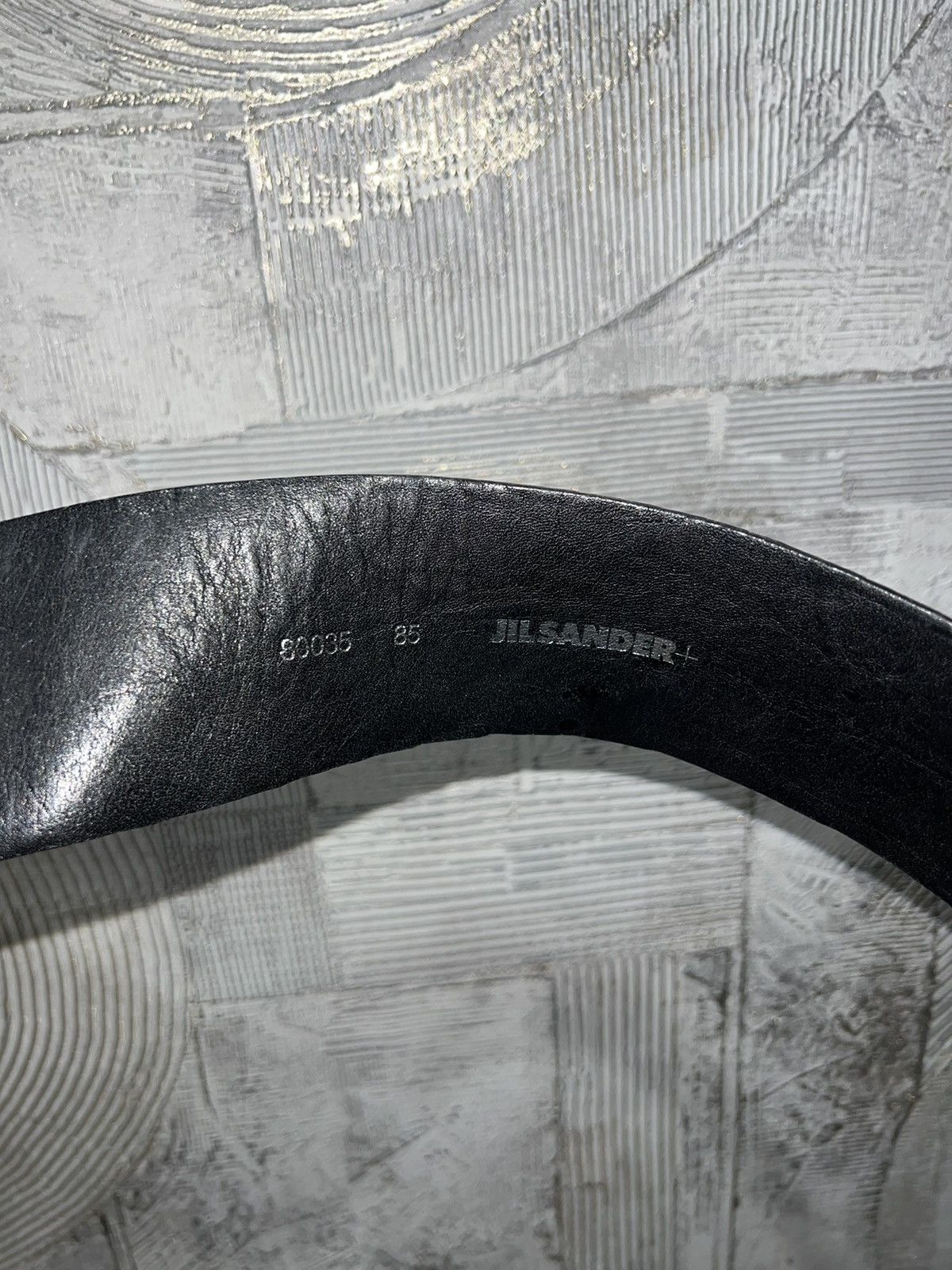 Jil Sander × Vintage Vintage Jil Sander + black leather silver snap buckle 90cm Size ONE SIZE - 3 Thumbnail