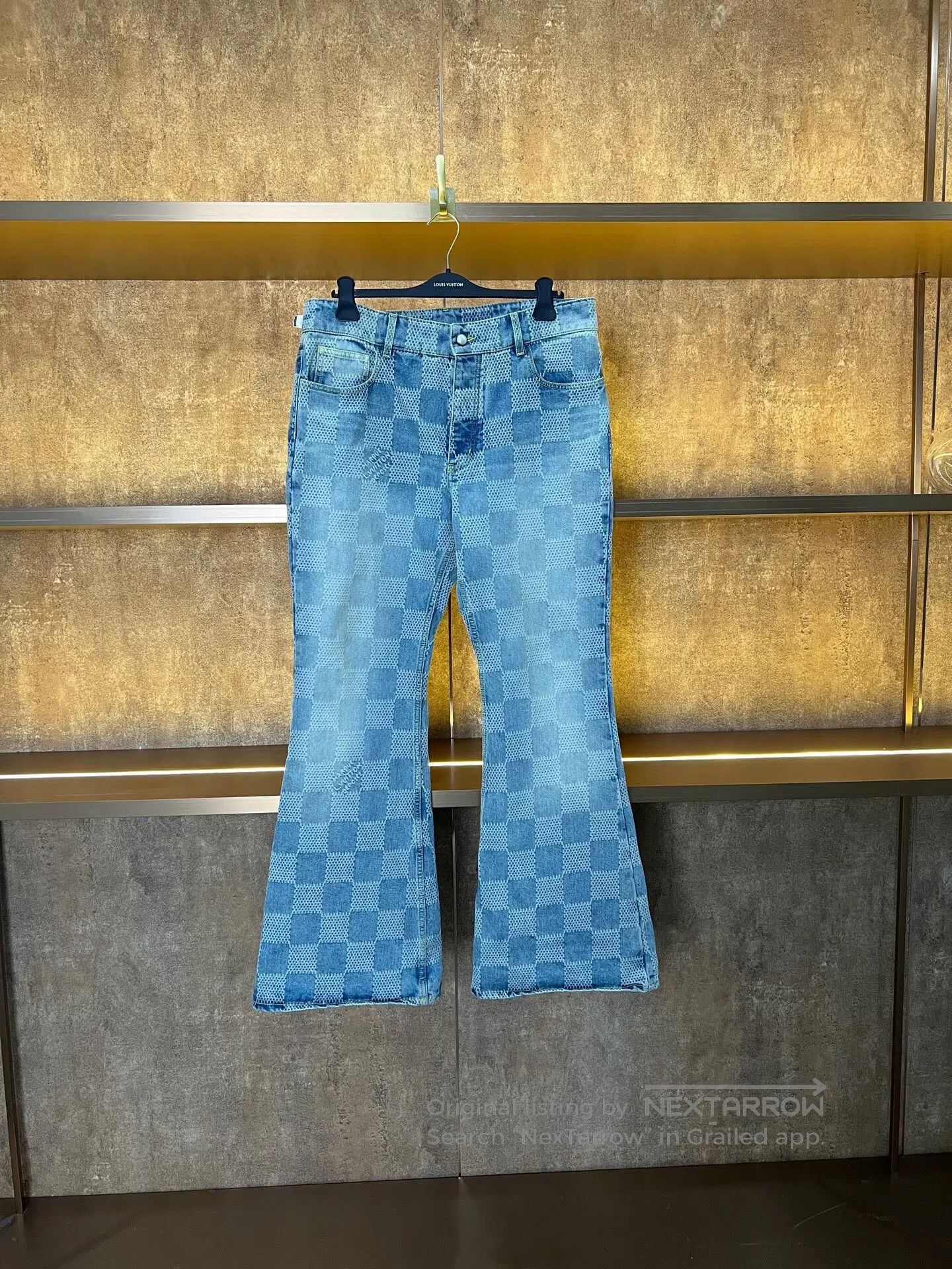 Louis Vuitton Louis Vuitton New Pharrell Williams LV Damier Flared Jeans Size 35" - 1 Thumbnail
