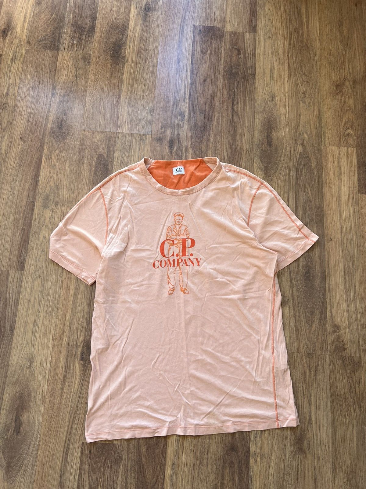 C.P. Company C.P. Company Graphic Logo T-Shirt — Light Peach / Size M Size US M / EU 48-50 / 2 - 1 Thumbnail