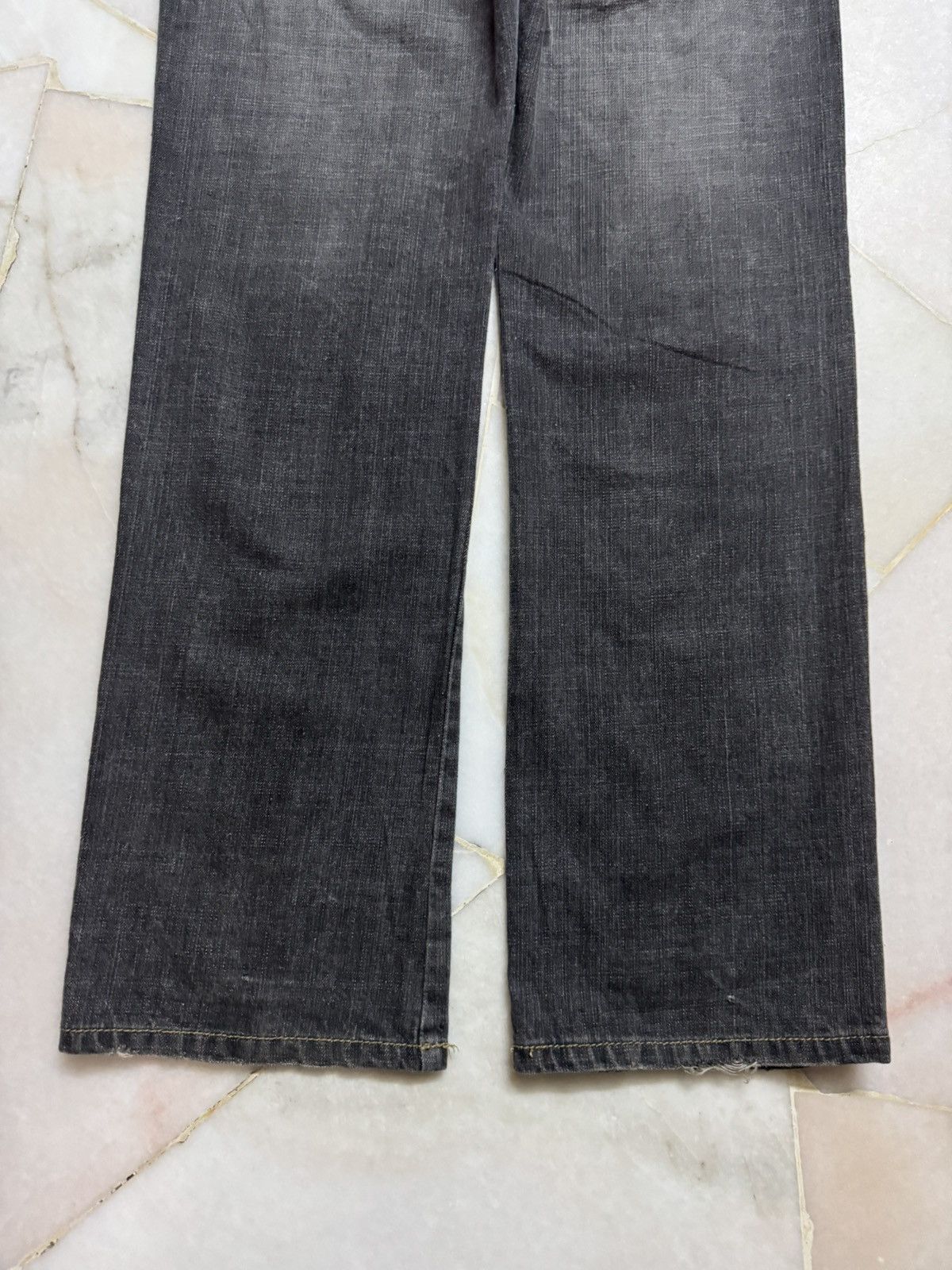 14th Addiction 💥Double Waist 90s Japanese Sand Washed Distress Jean Denim Size US 29 - 18 Thumbnail