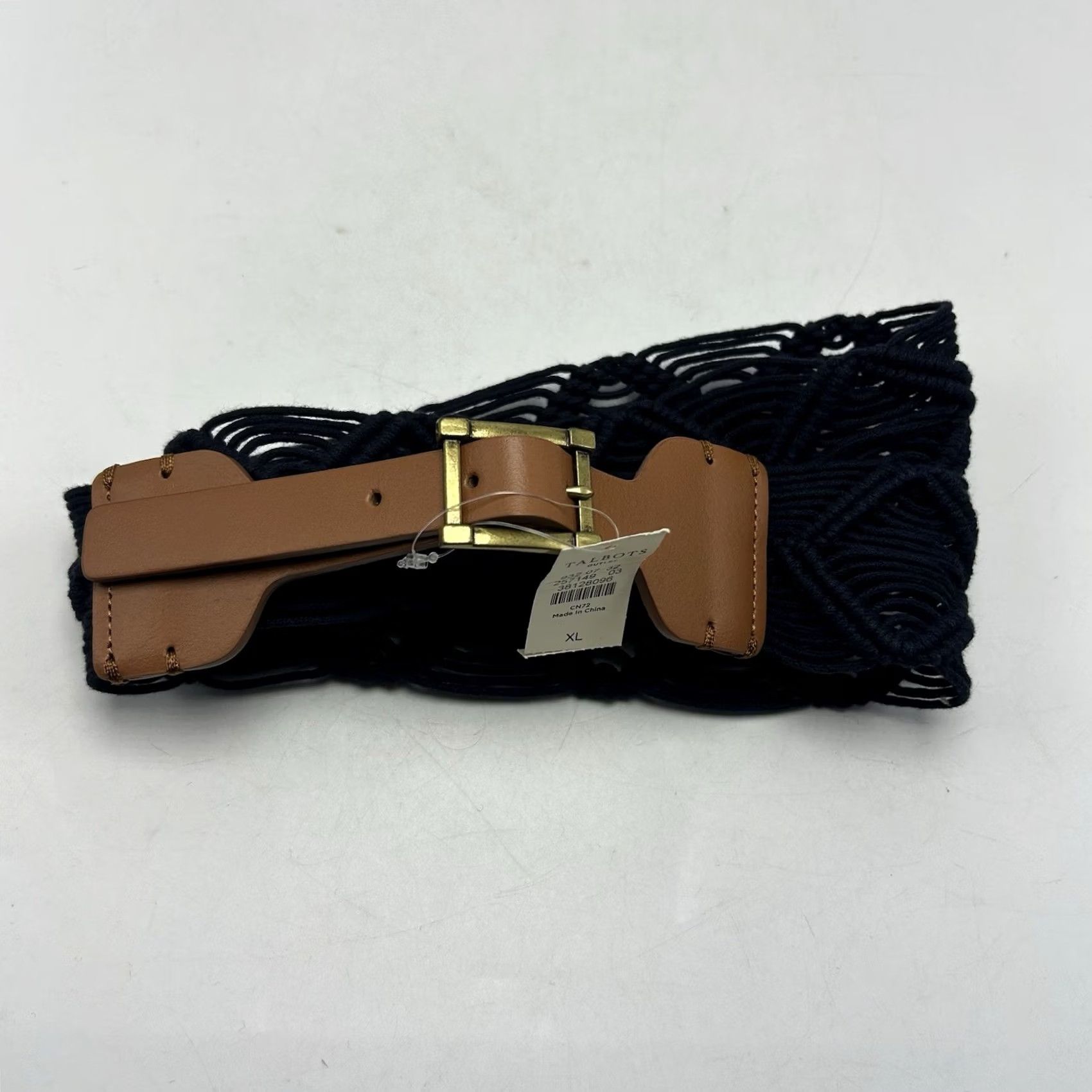 Talbots Talbots Belt Womens XL Blue Leather Braided Belt with Buckle Adjustable 2.25" Wide Braided Belt Classic Style Size ONE SIZE - 5 Thumbnail