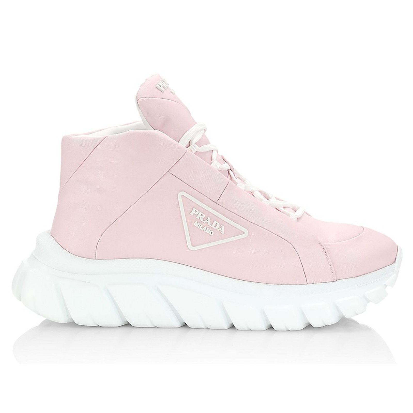 Prada Rush Piuma Nylon Platform Flat High Top Trainer Sneaker 39 Size US 9 / IT 39 - 1 Thumbnail