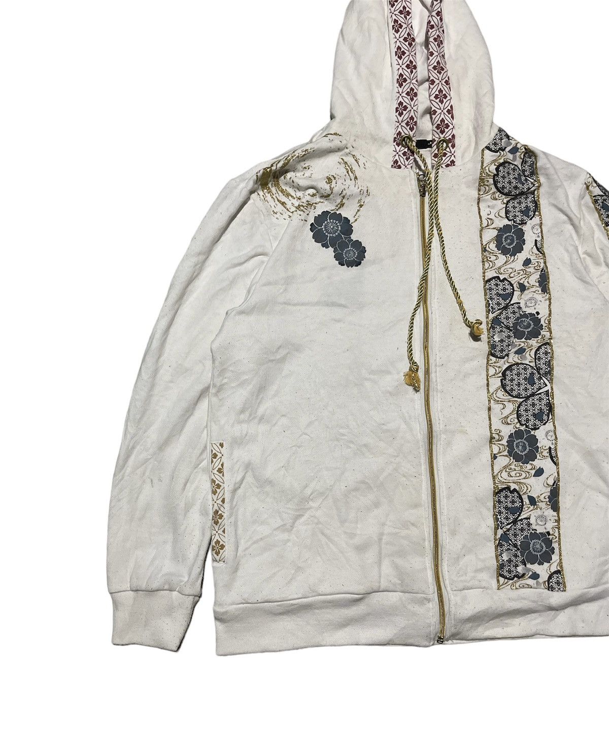 Vintage Japanese Sukajan Hoodie Dragon Floral Design Size US L / EU 52-54 / 3 - 5 Thumbnail