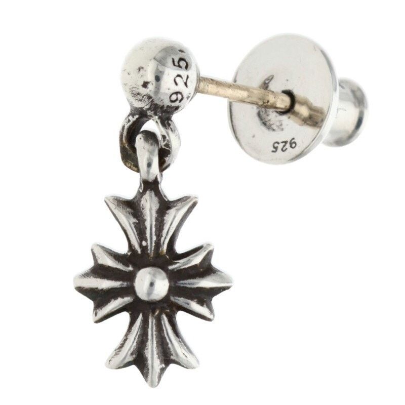 Chrome Hearts Chrome Hearts TNY ECH Plus Drop Silver Earring Size ONE SIZE - 1 Thumbnail