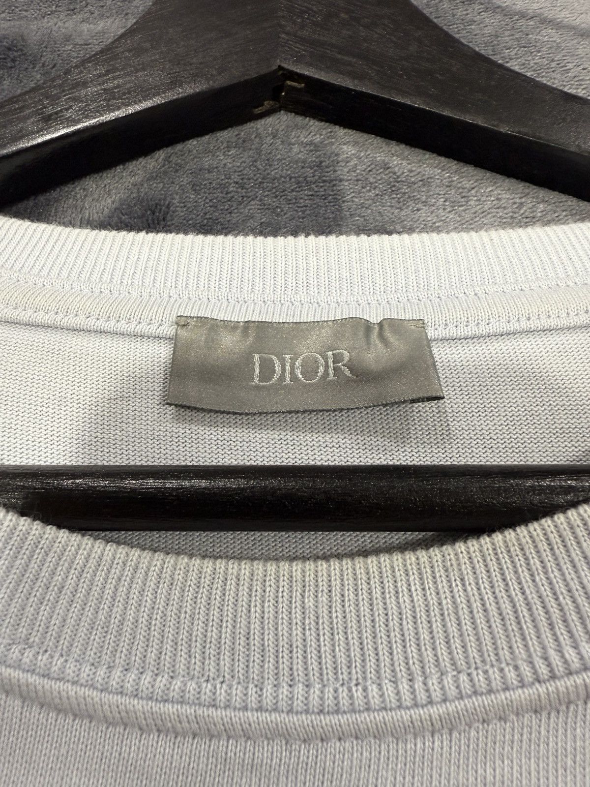 Dior X Alex Fonton Blue Flower Tshirt