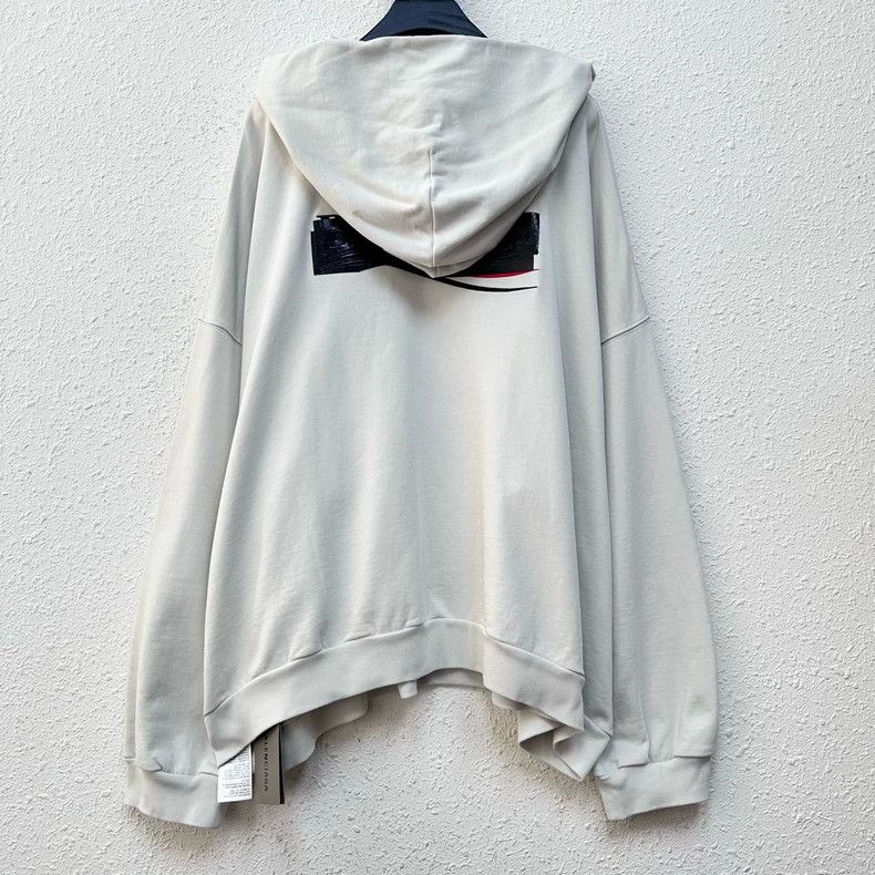 Balenciaga Balenciaga Make old duct tape coke waves white hoodie Size US L / EU 52-54 / 3 - 2 Thumbnail