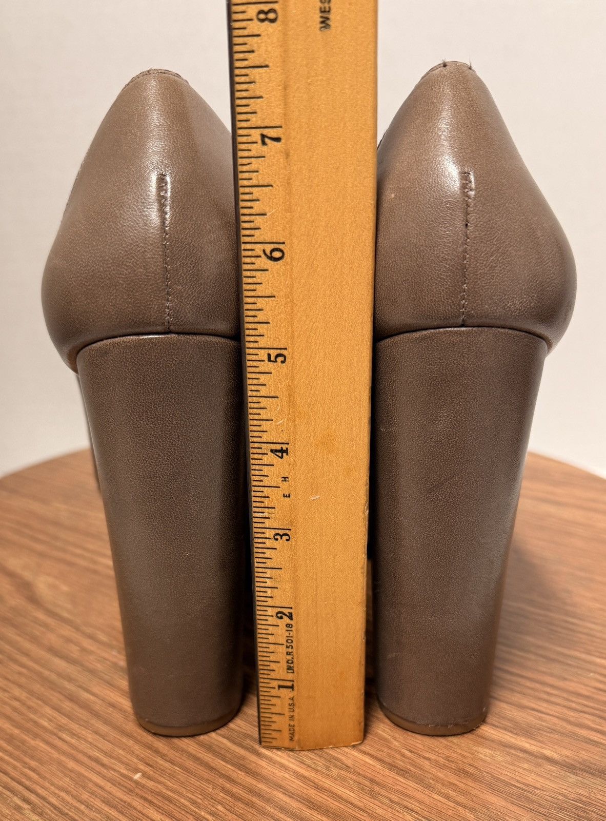 Elizabeth and James Elizabeth and James E-Mae Taupe Block Peep Toe Slip On Heels Size US 10 / IT 40 - 5 Thumbnail