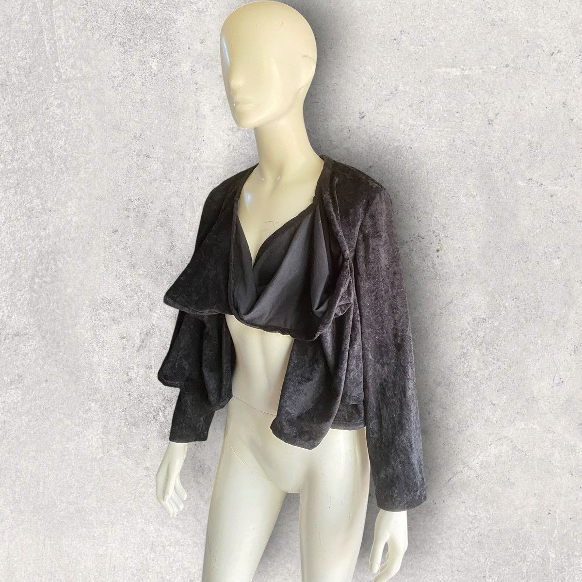 Comme des Garcons Vintage 1991 Twisted Crushed Velvet Top Size M / US 6-8 / IT 42-44 - 4 Thumbnail