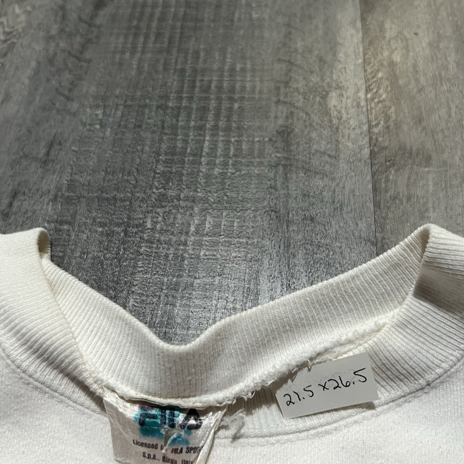 Fila VTG FILA Crewneck Sweatshirt 90s Spell Out Pull Over White M Size US M / EU 48-50 / 2 - 5 Thumbnail