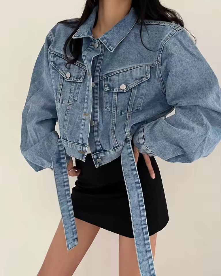Other Streetwear Denim Loose Cropped Retro Jacket Size XS / US 0-2 / IT 36-38 - 3 Thumbnail