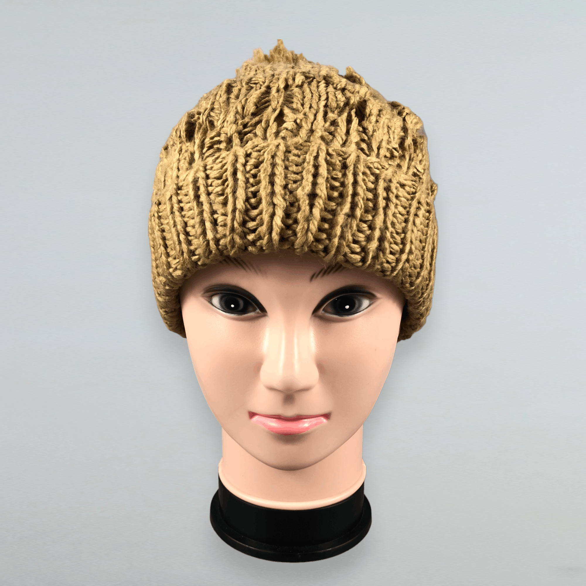 Japanese Brand Aran Cable Knit Beanie Size ONE SIZE - 1 Thumbnail