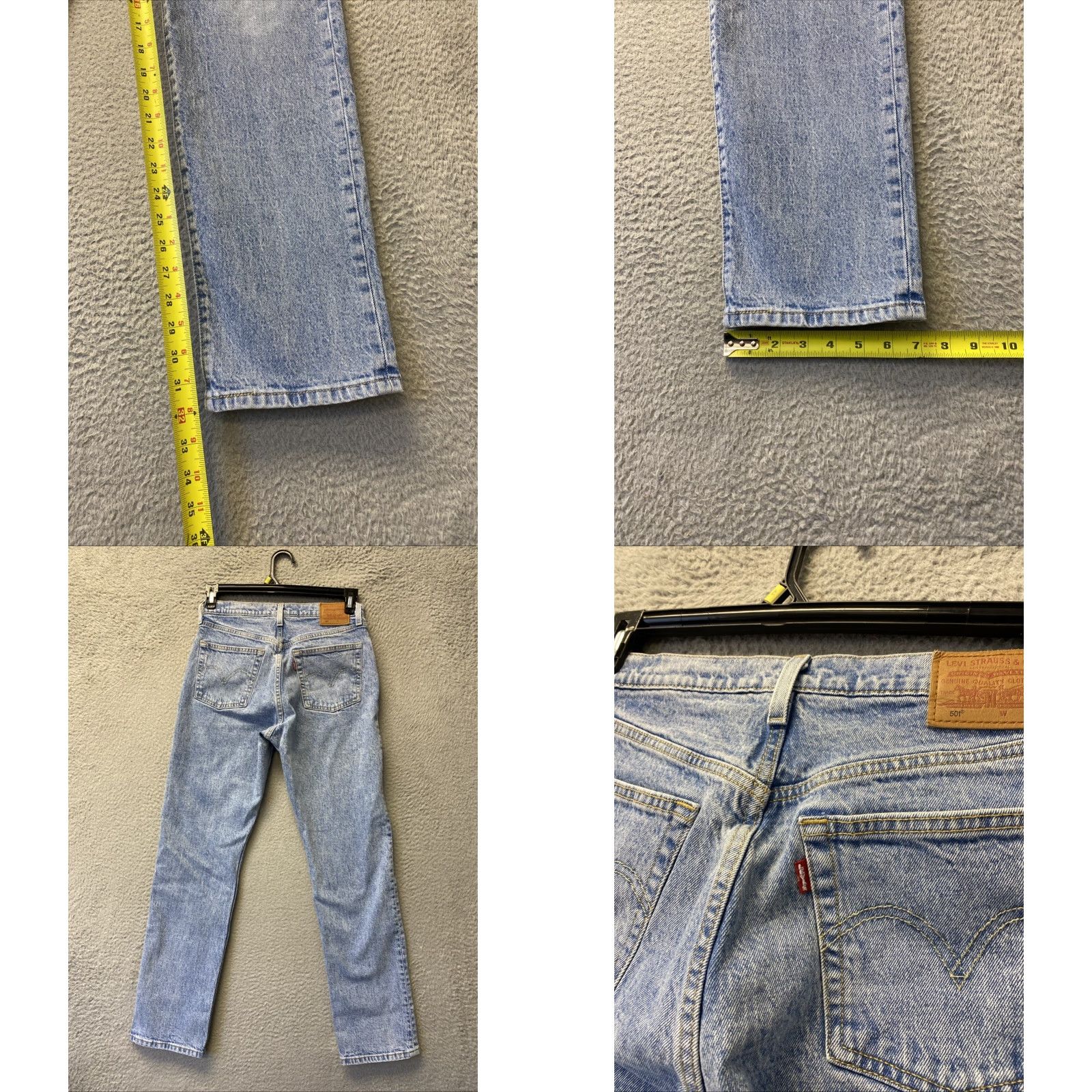 Levi's Levi’s Jeans 501 Men’s 28x32 Blue Donut Fly Button USA Levis Big E Size US 28 / EU 44 - 8 Thumbnail