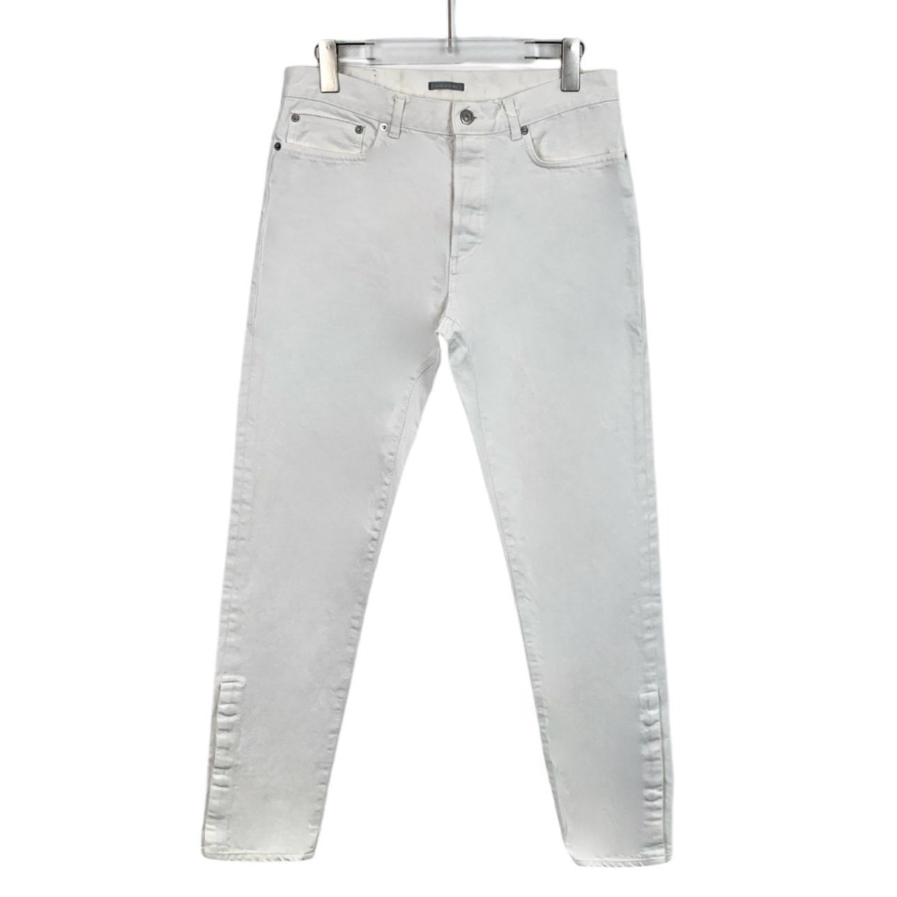 Dior Dior White Slim-Fit Cotton Denim Jeans With Embroidered Logo Size 31" - 1 Thumbnail