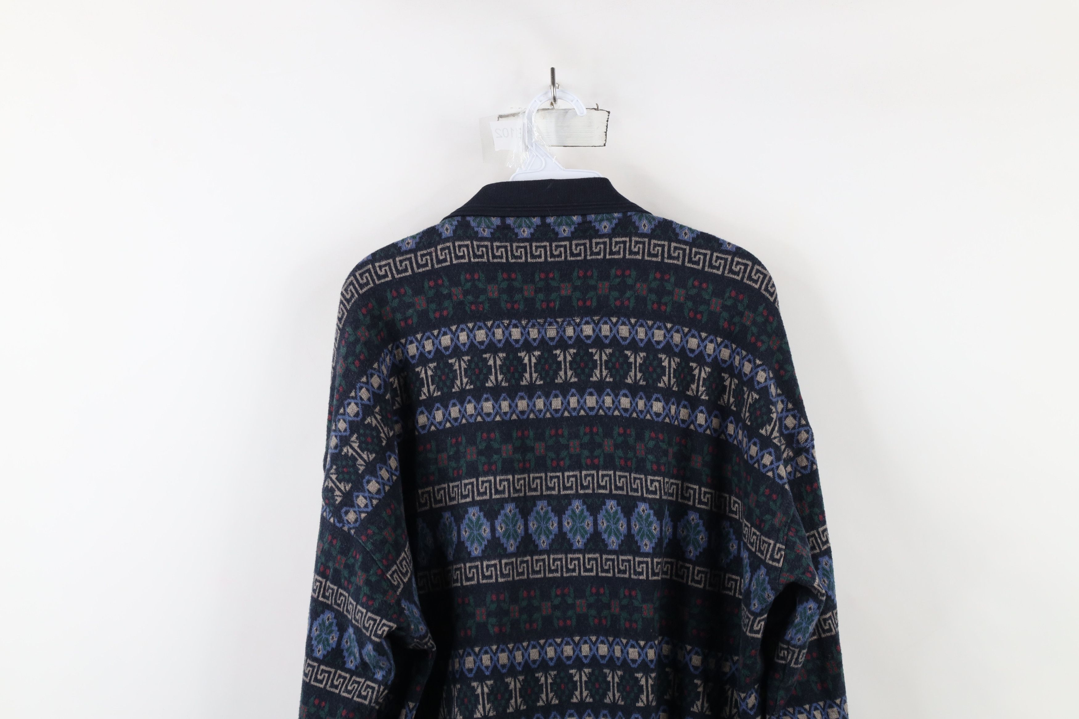 Vintage Vintage 90s Streetwear Rainbow Fair Isle Long Sleeve Polo Size US XL / EU 56 / 4 - 10 Thumbnail