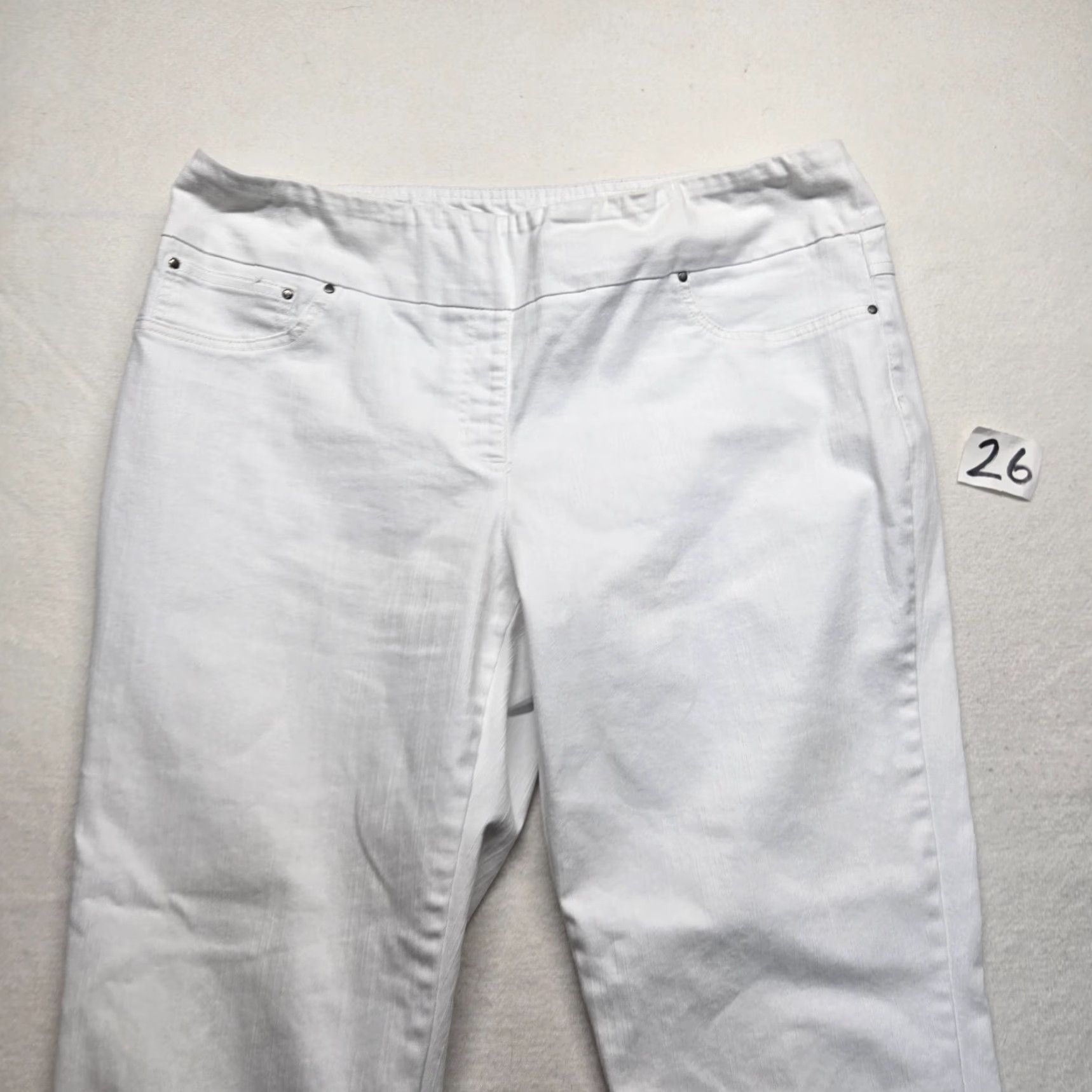 Vintage VINTAGE Ruby Rd. Wide Leg Pants Lightweight Adult Women's Size 16 White Pleated High Rise Relaxed Bohemian Size 38" / US 16 / IT 52 - 2 Thumbnail