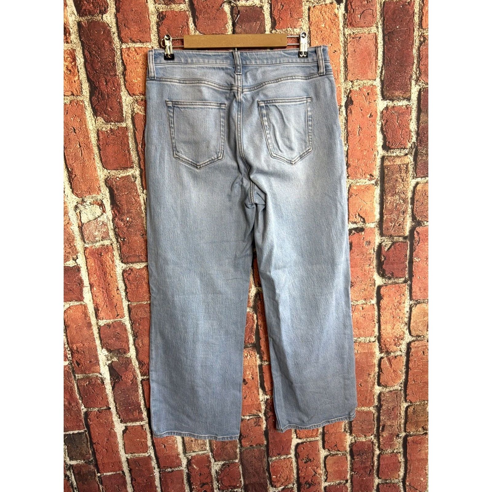 Quince Quince Jeans Womens 31 Blue High Rise Relaxed Straight Cotton Blend Denim 5-Pocket Stretch Size 24" / US 00 / IT 34 - 3 Thumbnail