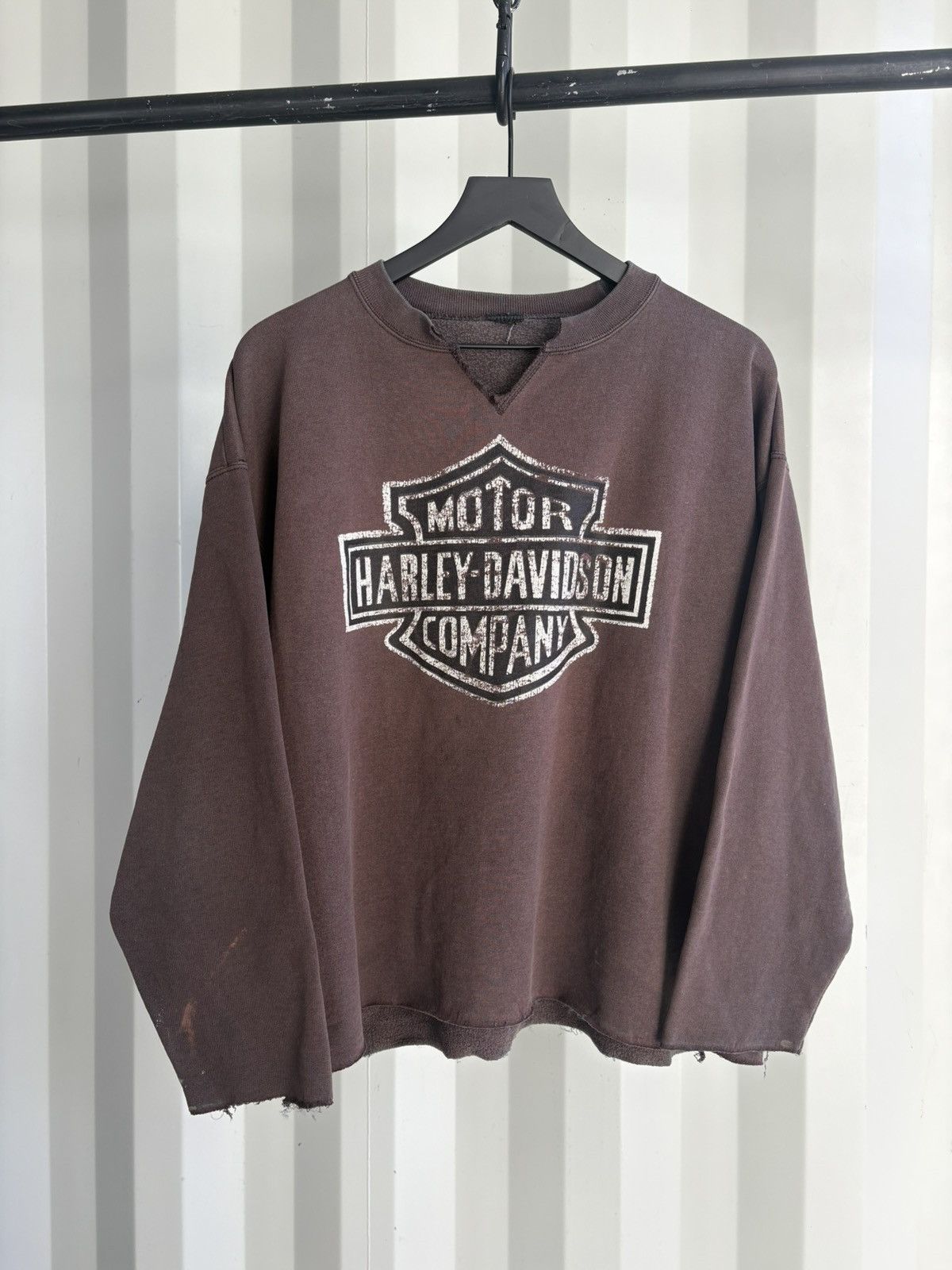 Harley Davidson Thrashed Harley Distressed Faded Sweater Erd grunge WCC Size US XL / EU 56 / 4 - 1 Thumbnail