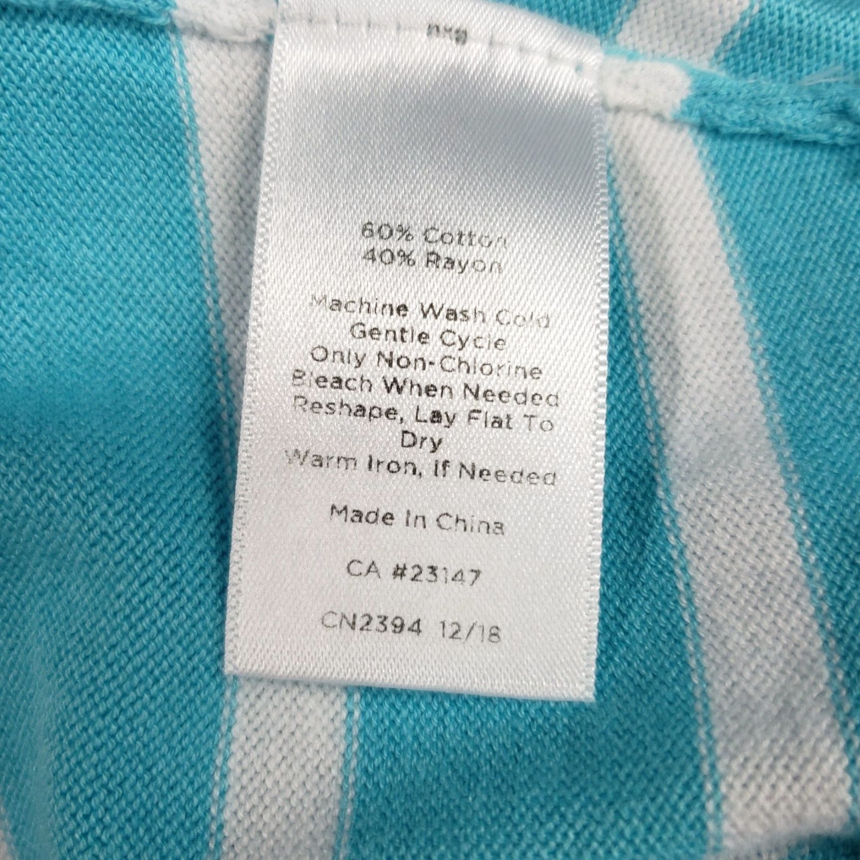 Talbots Talbots Womens Knit Top XS Blue White Stripe Short Sleeve Cotton Blend Blouse Womens XS Blue Stripe Shirt Size XS / US 0-2 / IT 36-38 - 5 Thumbnail